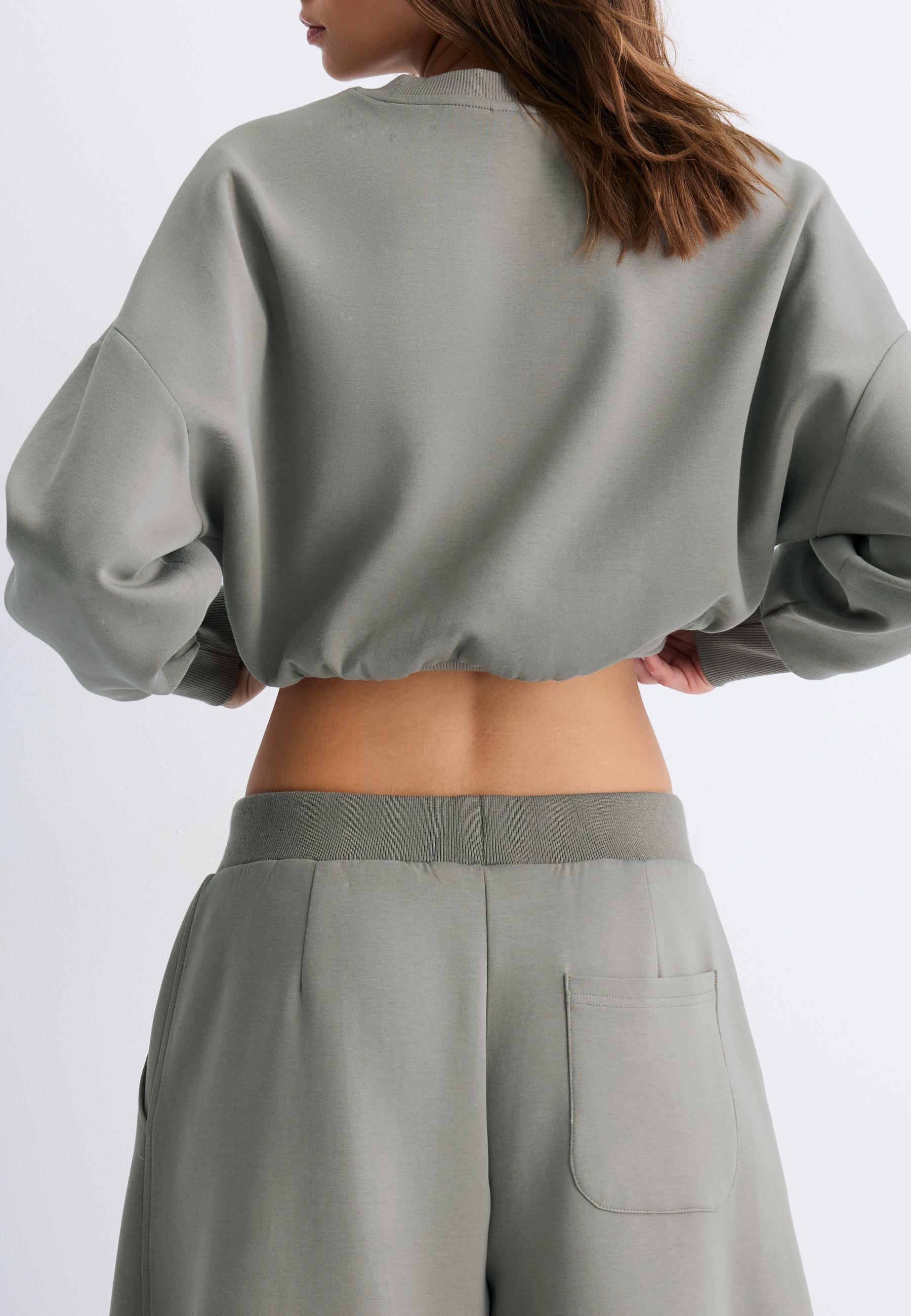 Wide-leg barrel jogger trousers — Brown