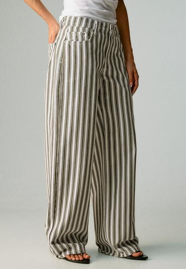 D91 low-rise wide-leg twill jeans — Khaki 6