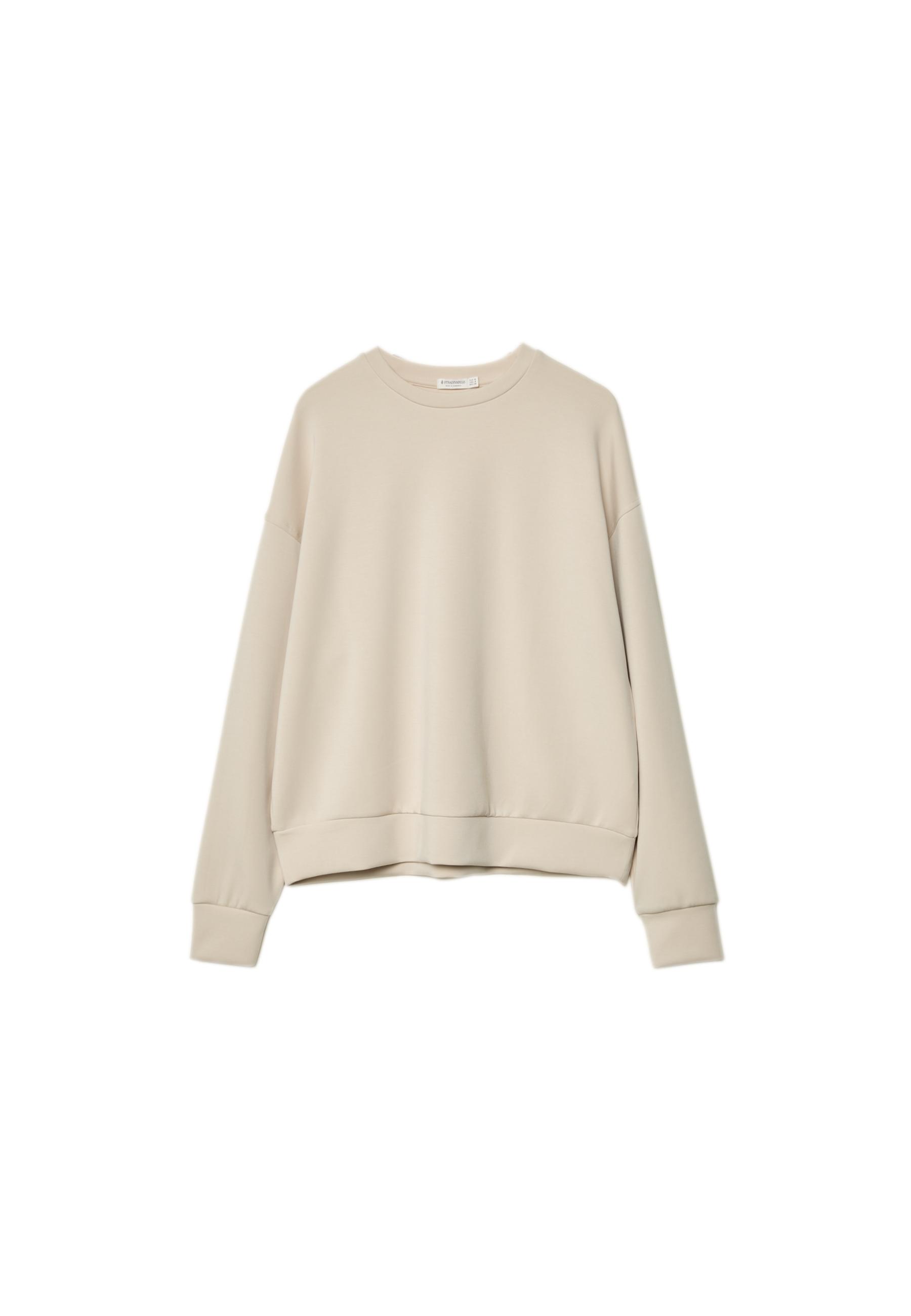 Basic soft-touch sweatshirt — Stone