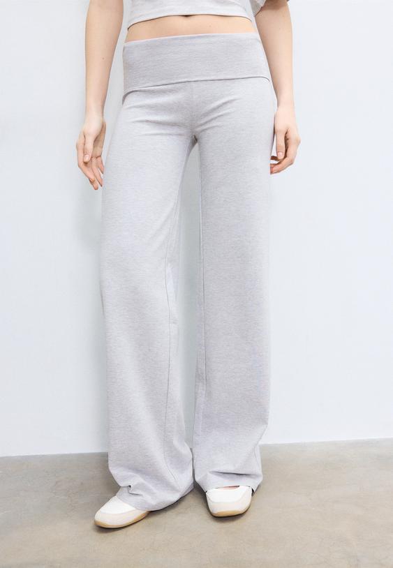 Mrežaste Hlače Z Navzdol Obrnjenim Pasom