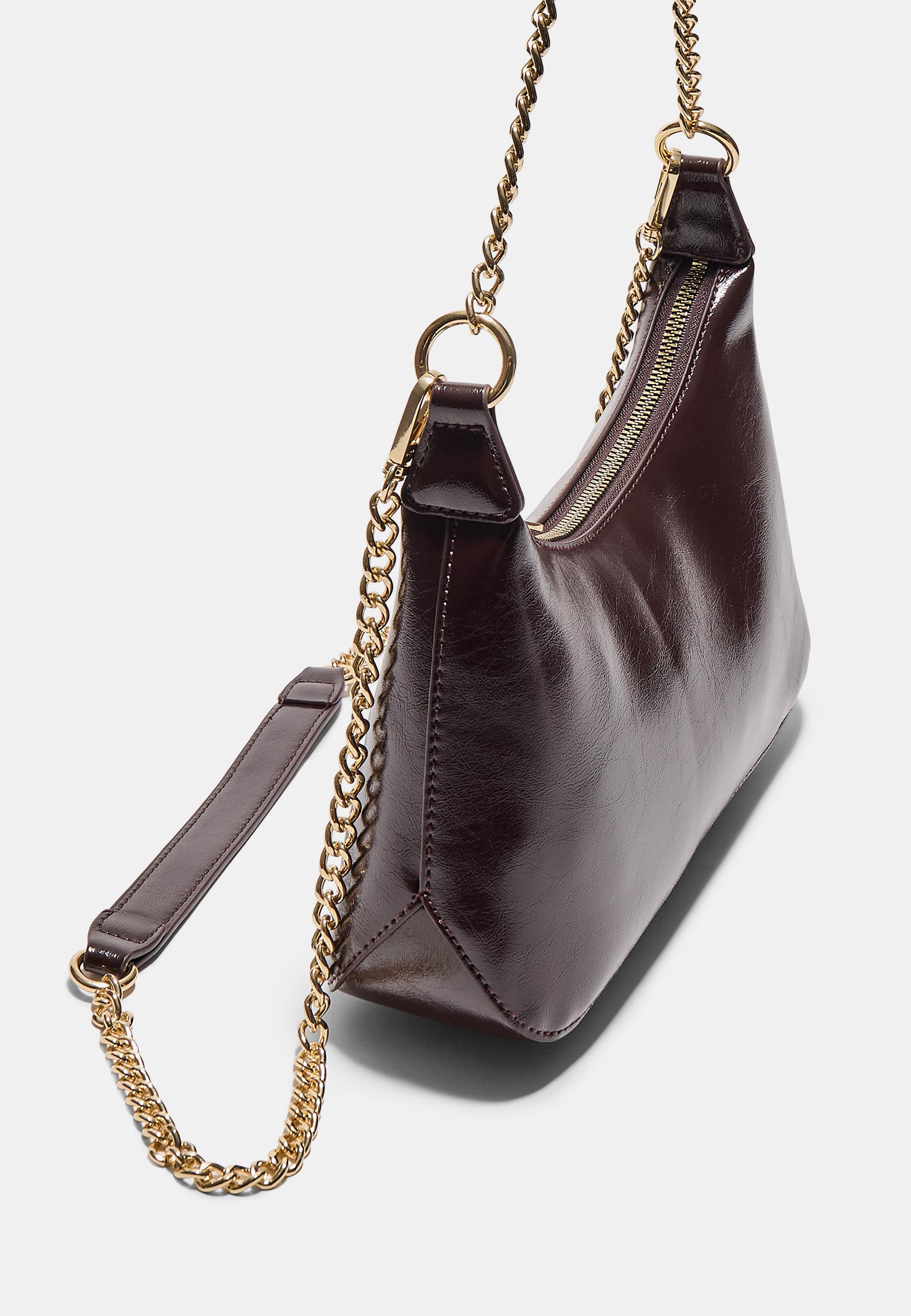 Crossbody bag with chains — Brown