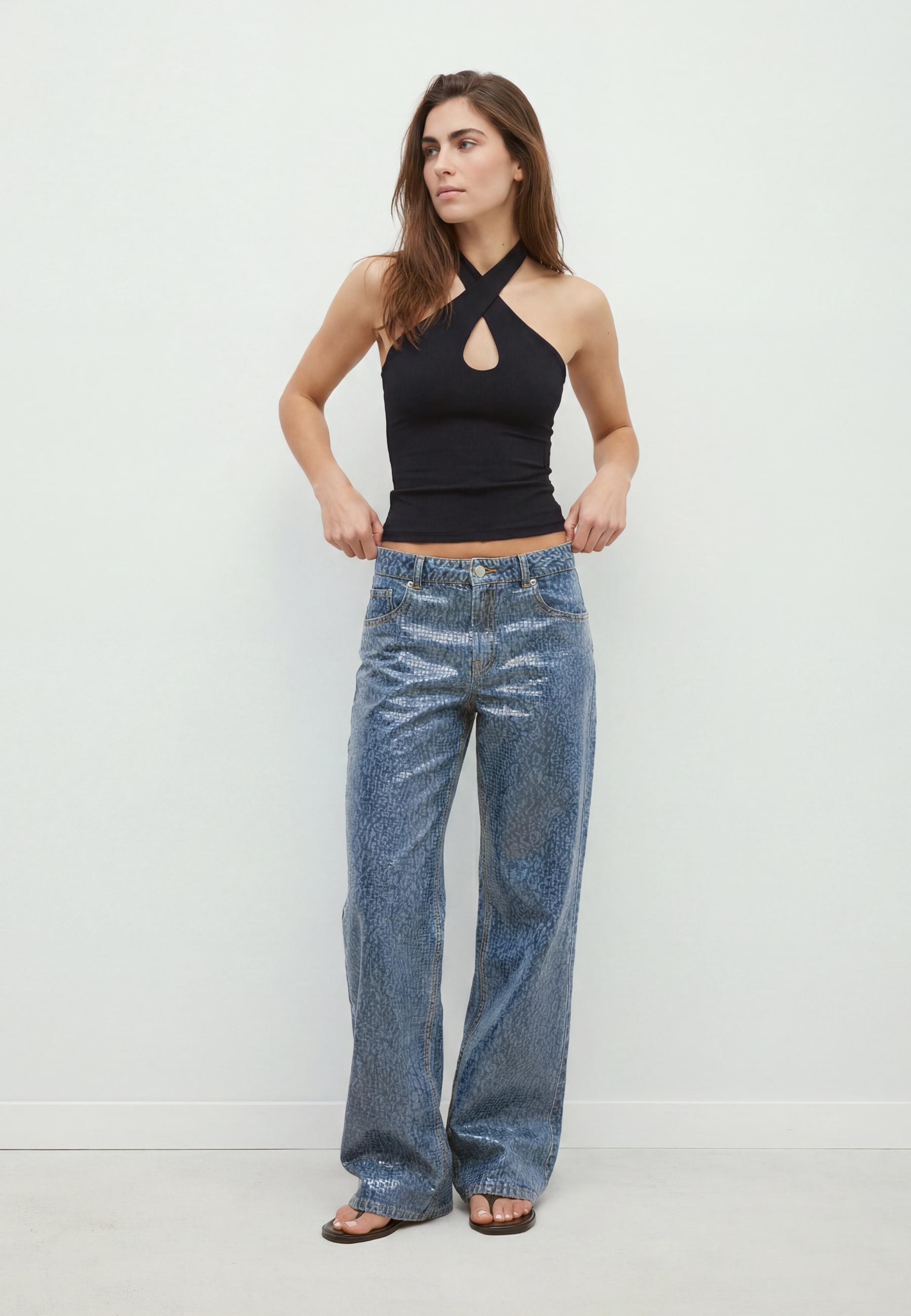 Kruvaze halter top - Görsel 11