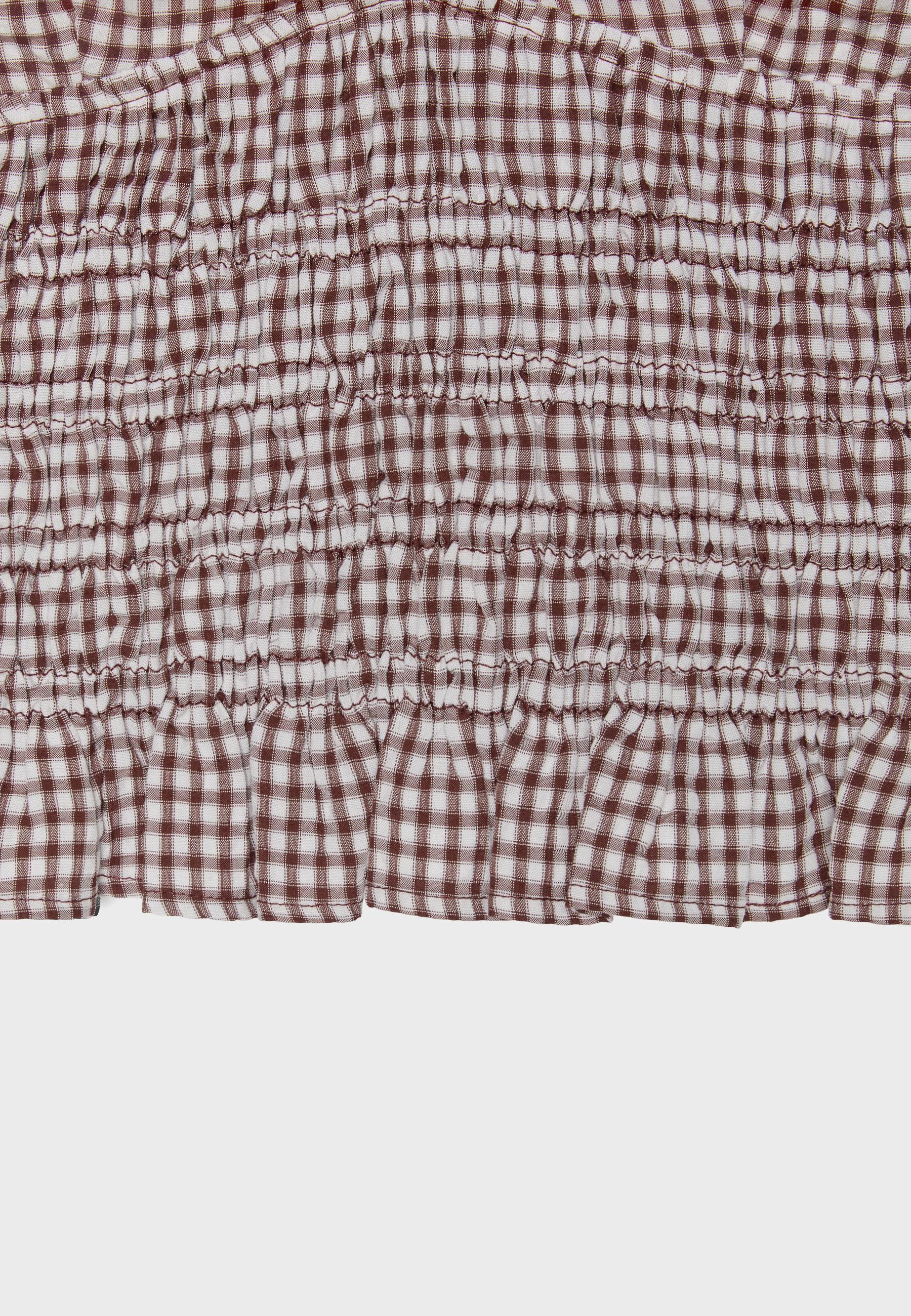 Shirred strap top — Terracotta