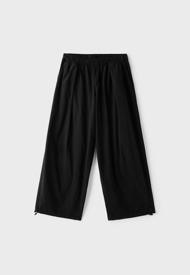 Poplin barrel trousers with stoppers — Black 5