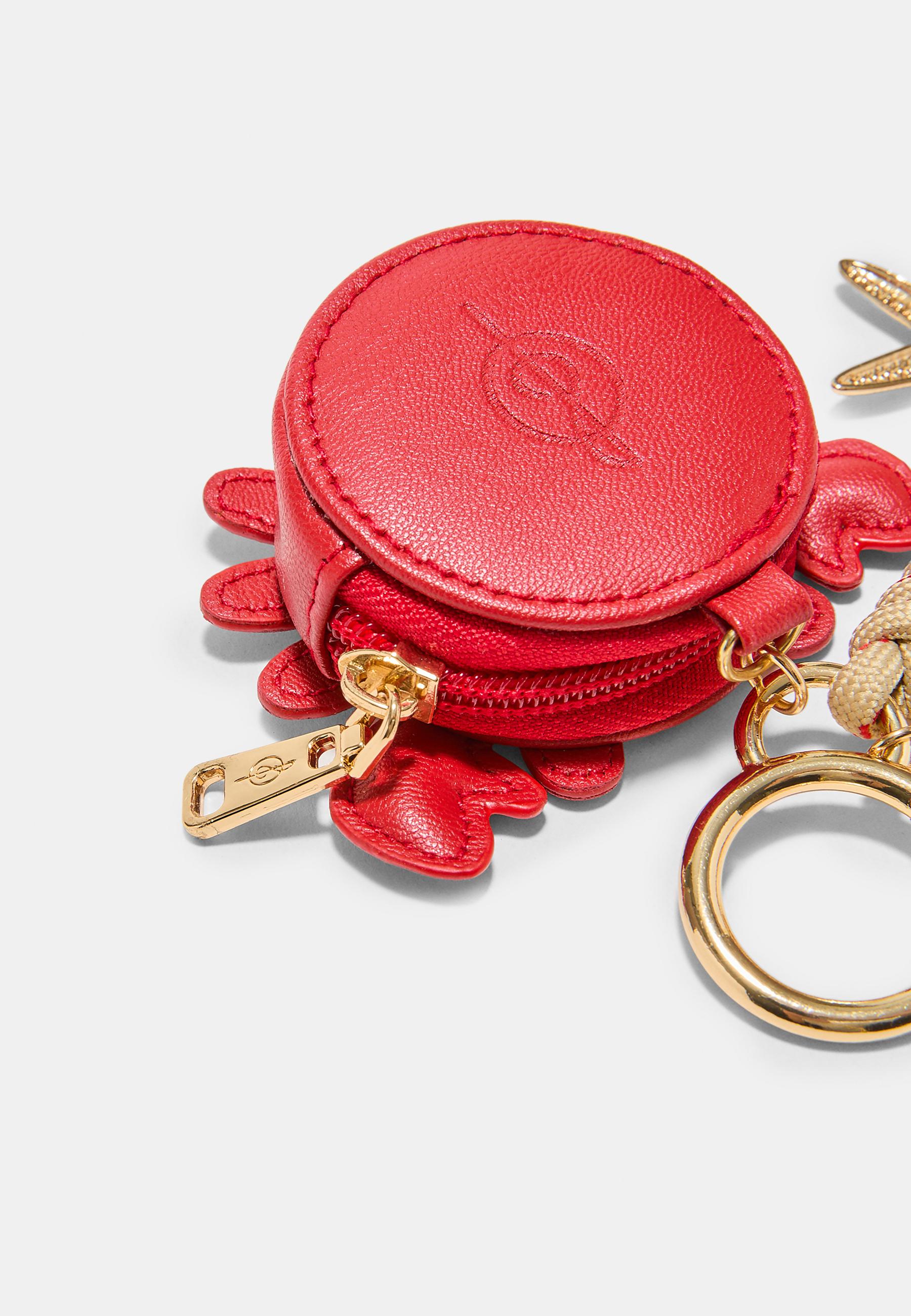 Star crab charm key ring — Red