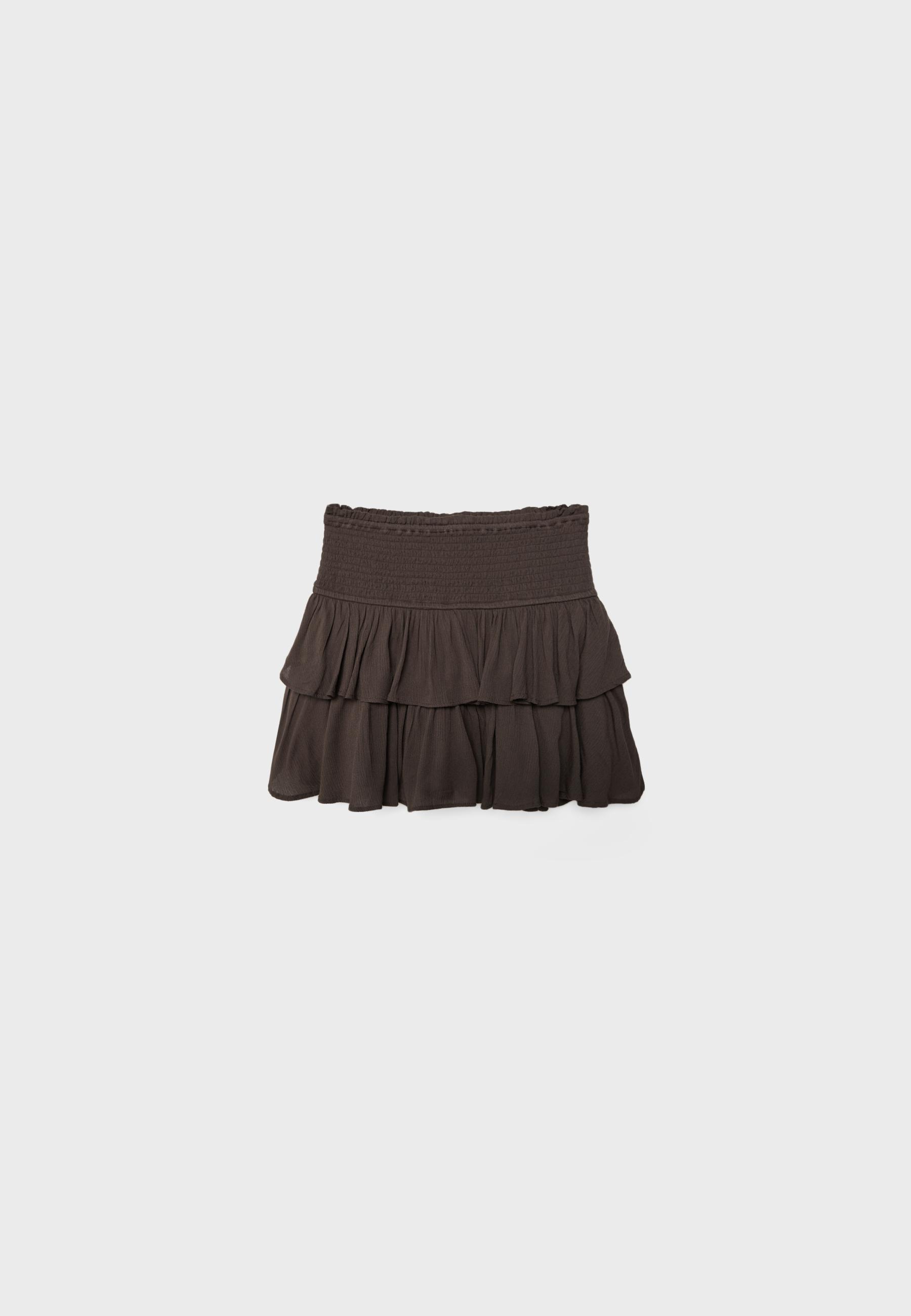 Stradivarius Volanlı mini şort etek görsel 7
