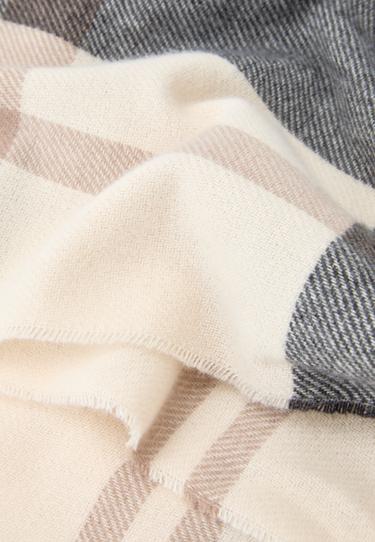 Checked scarf — Ecru 3
