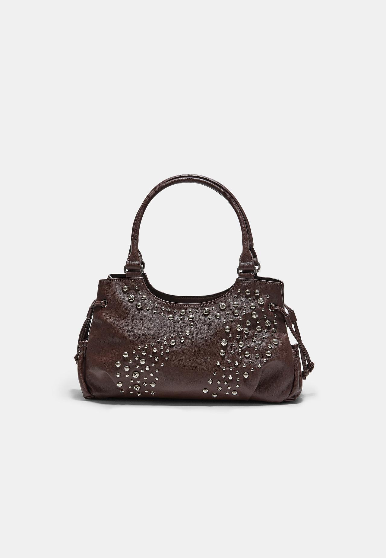 Studded city bag — Brown