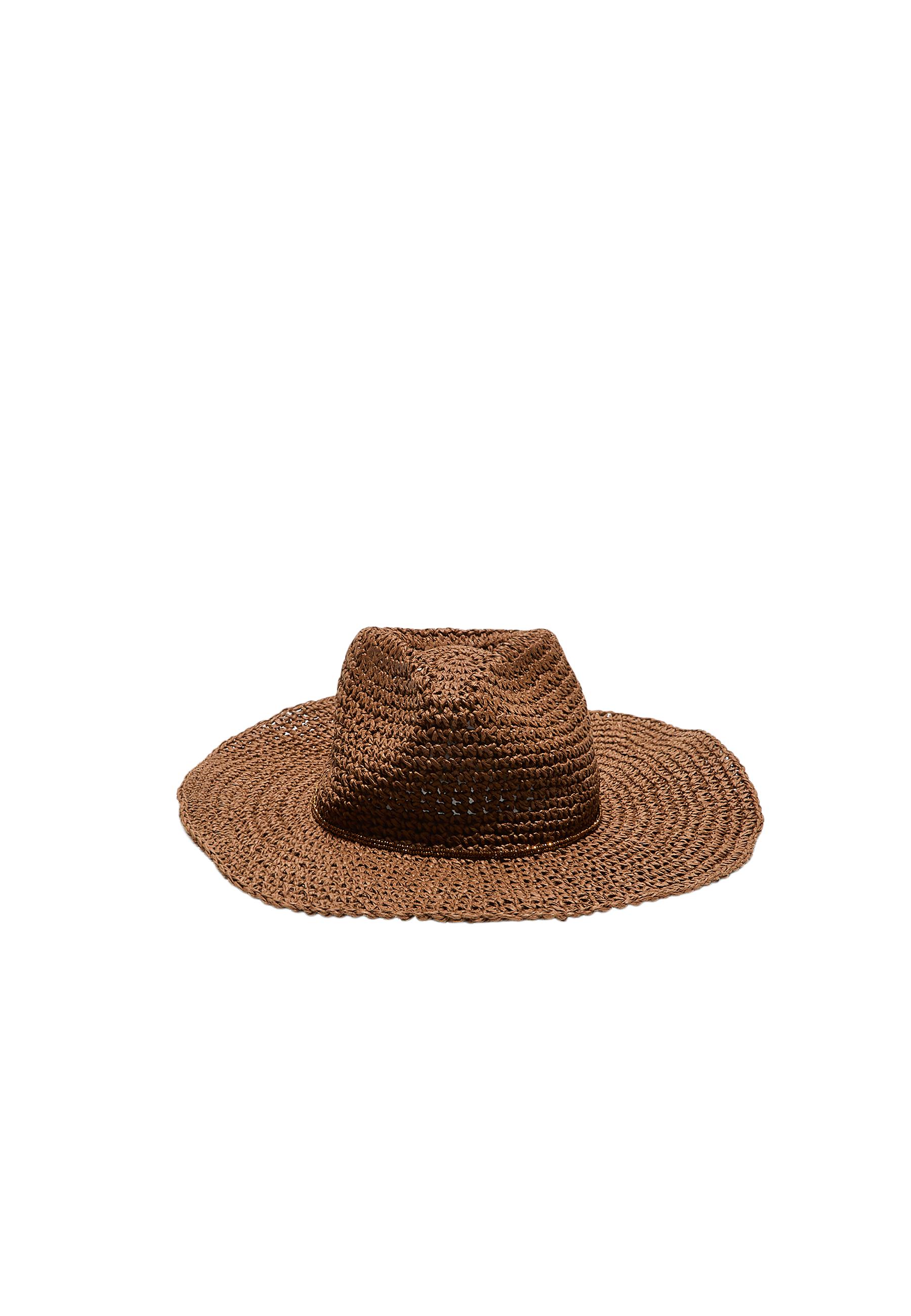 Raffia hat — Brown