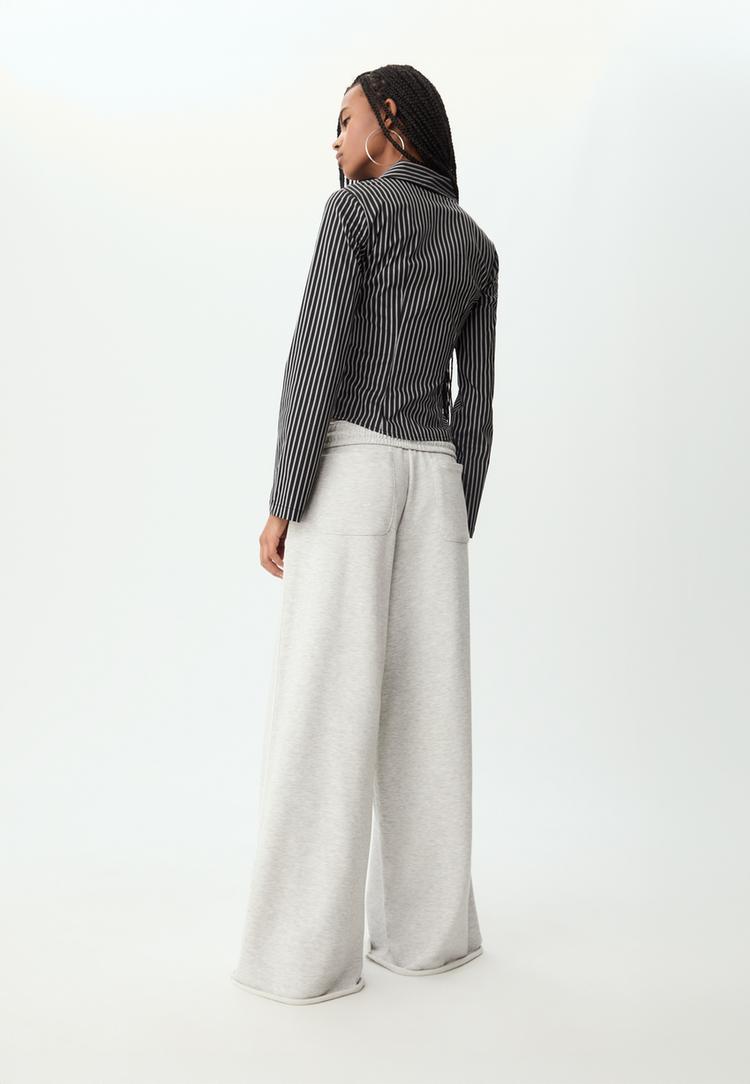 pantalon felpa wide leg vivo