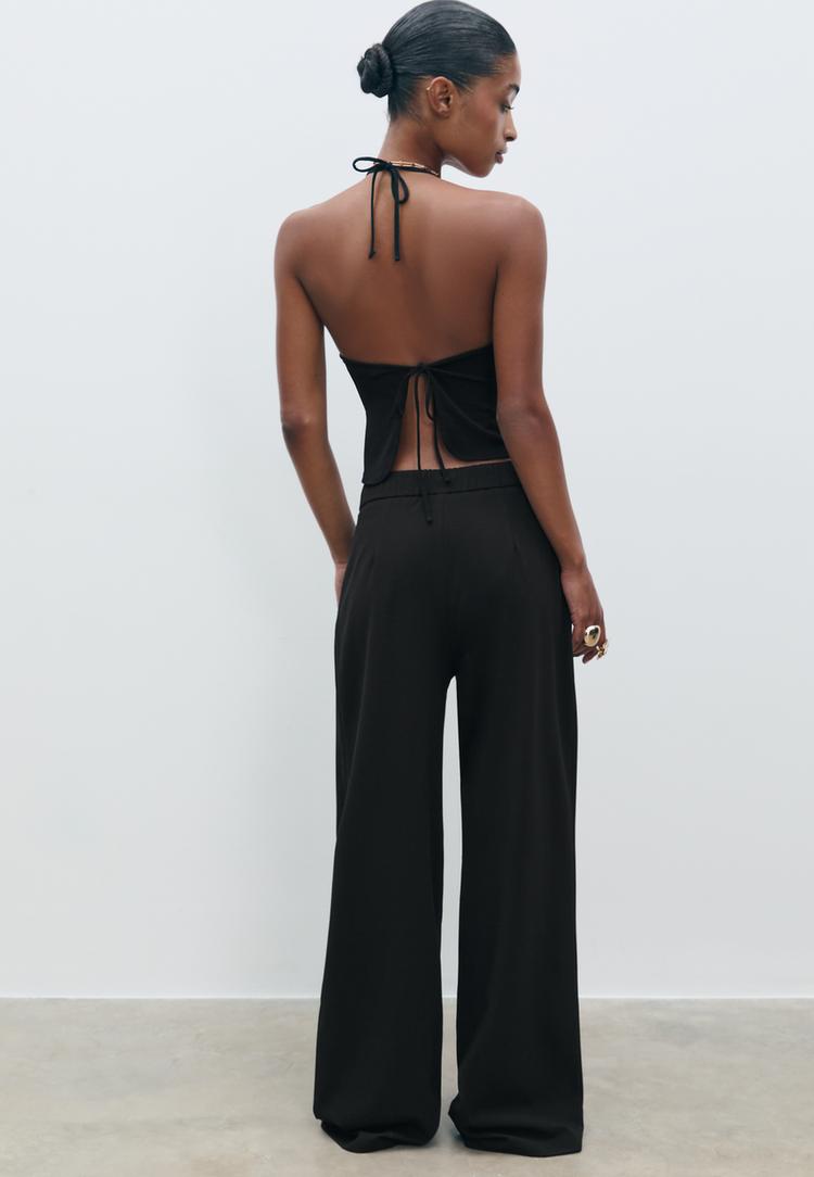 pantalon vestir pinza cordones