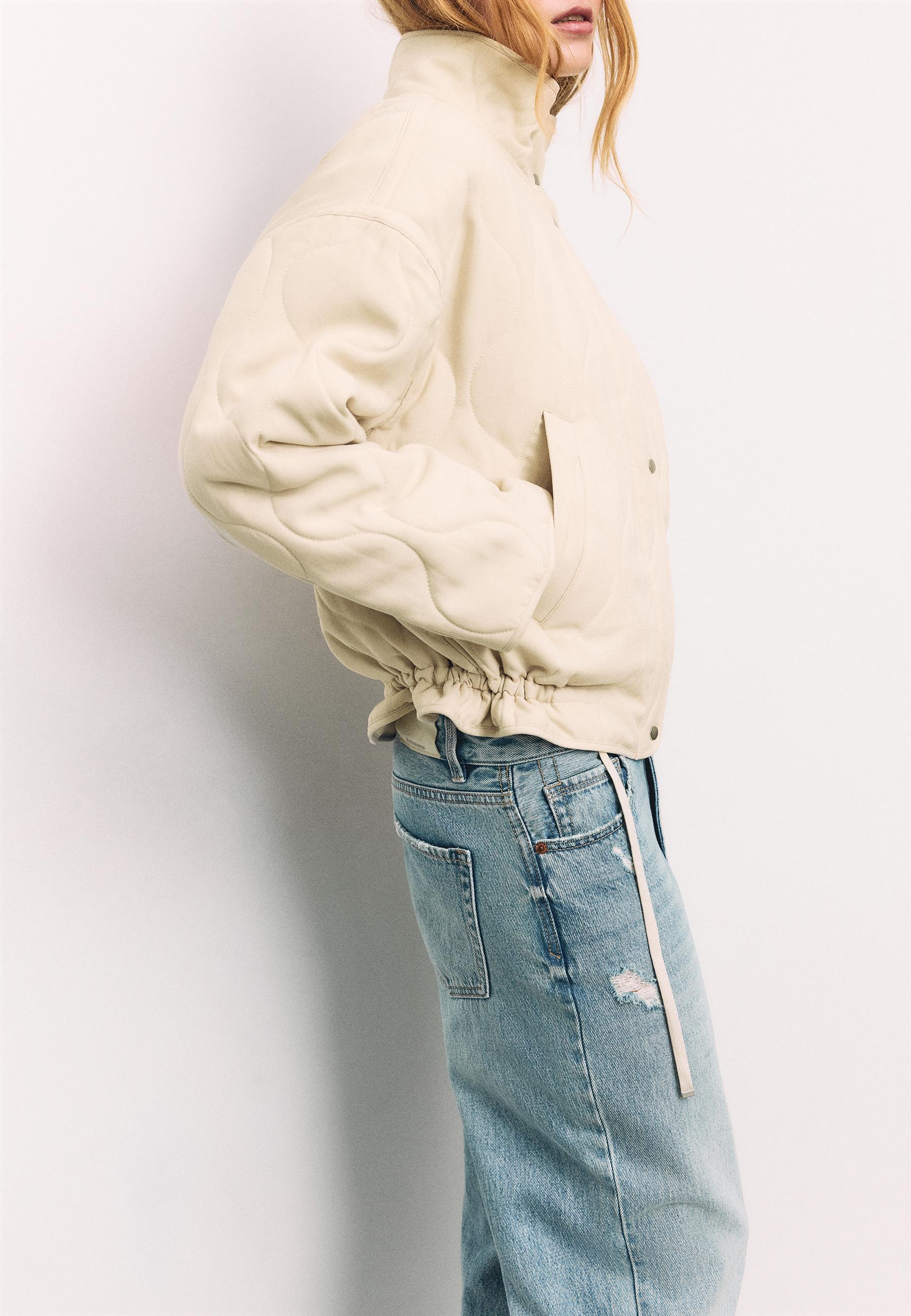 Puffer jacket — Ecru