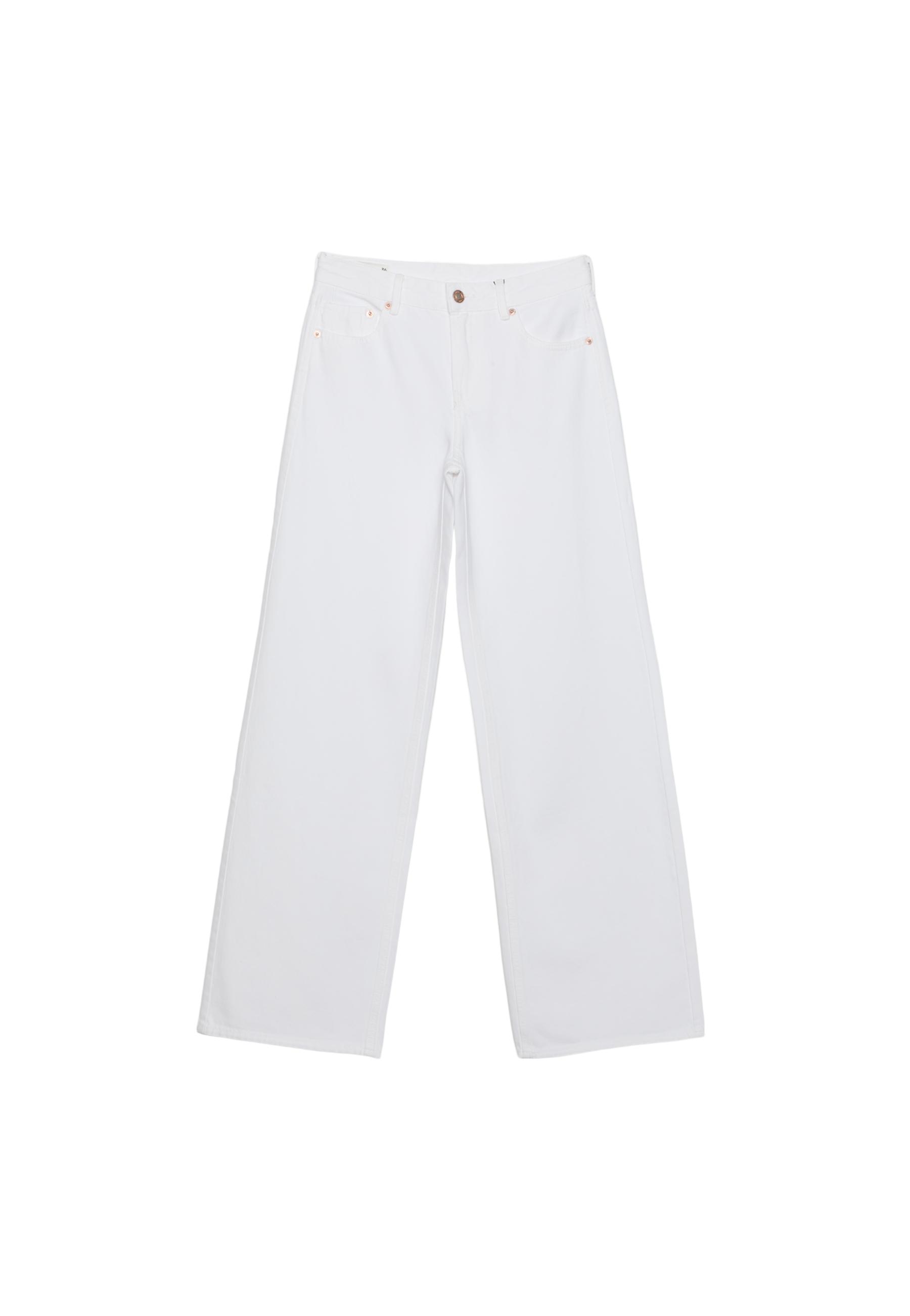 D91 low-rise wide-leg twill jeans — White