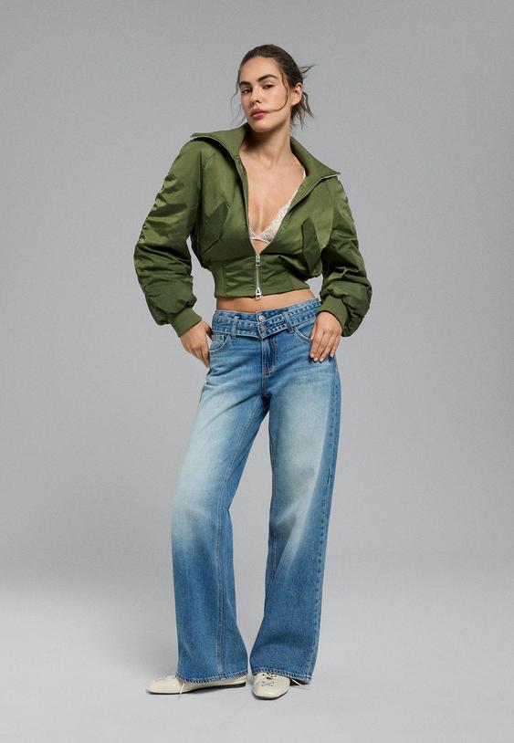 doublewaist wideleg jeans
