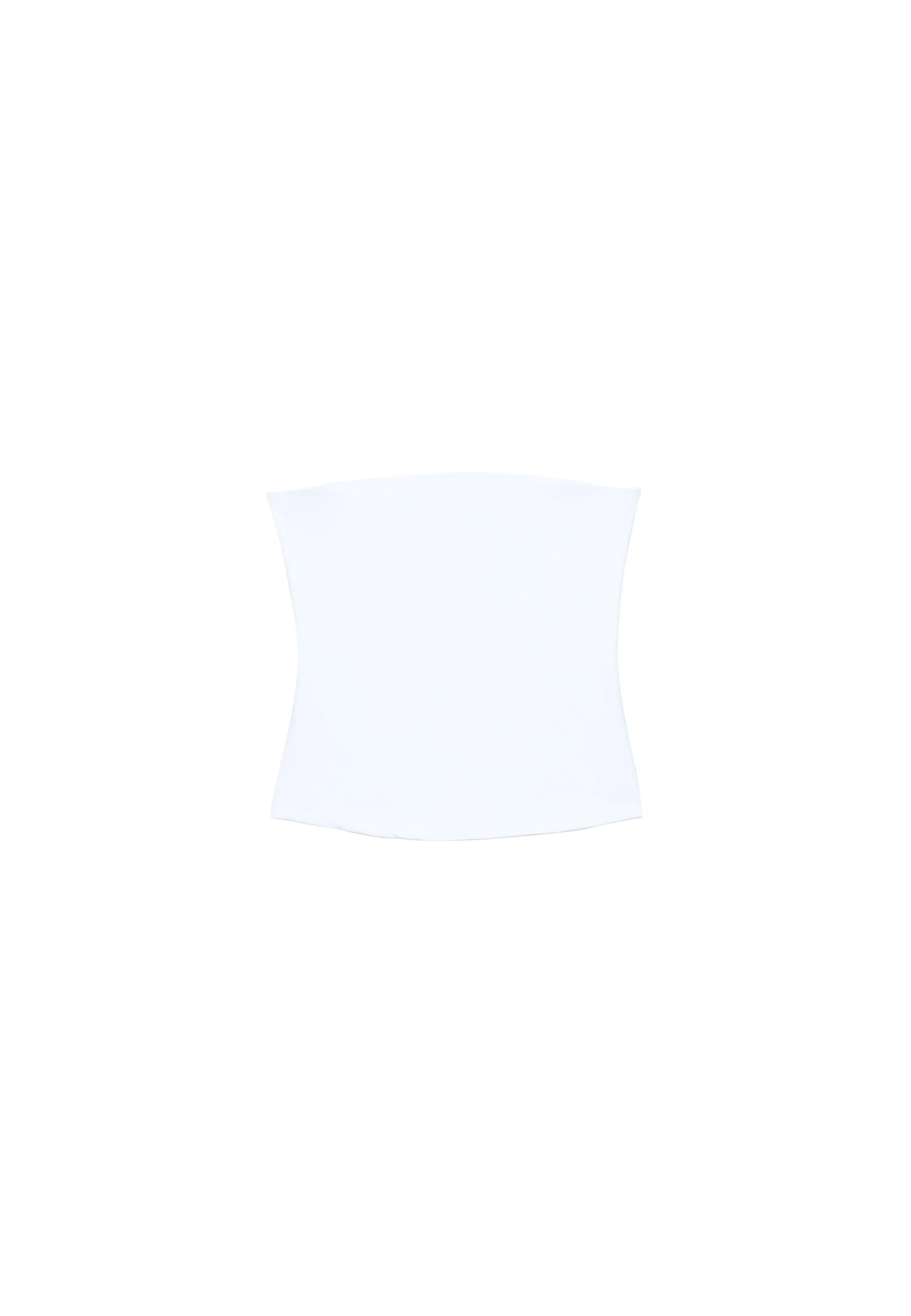 Polyamide bandeau top — White