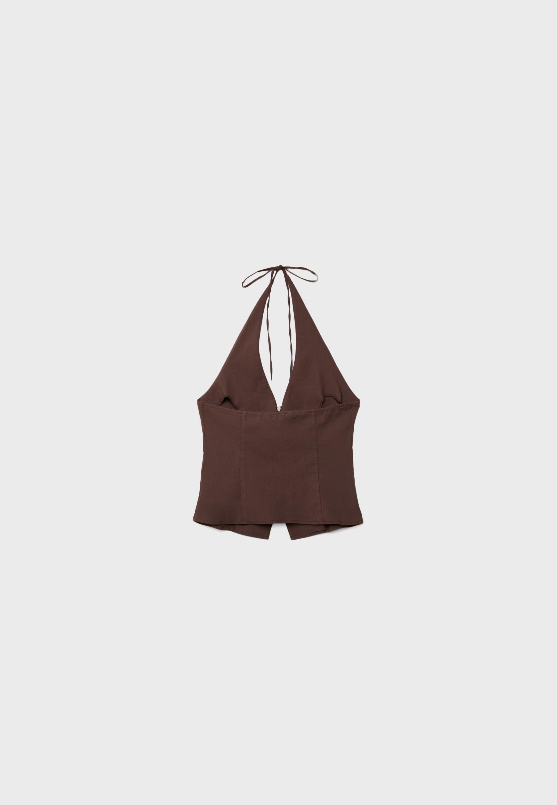 Bengaline halter top — Brown