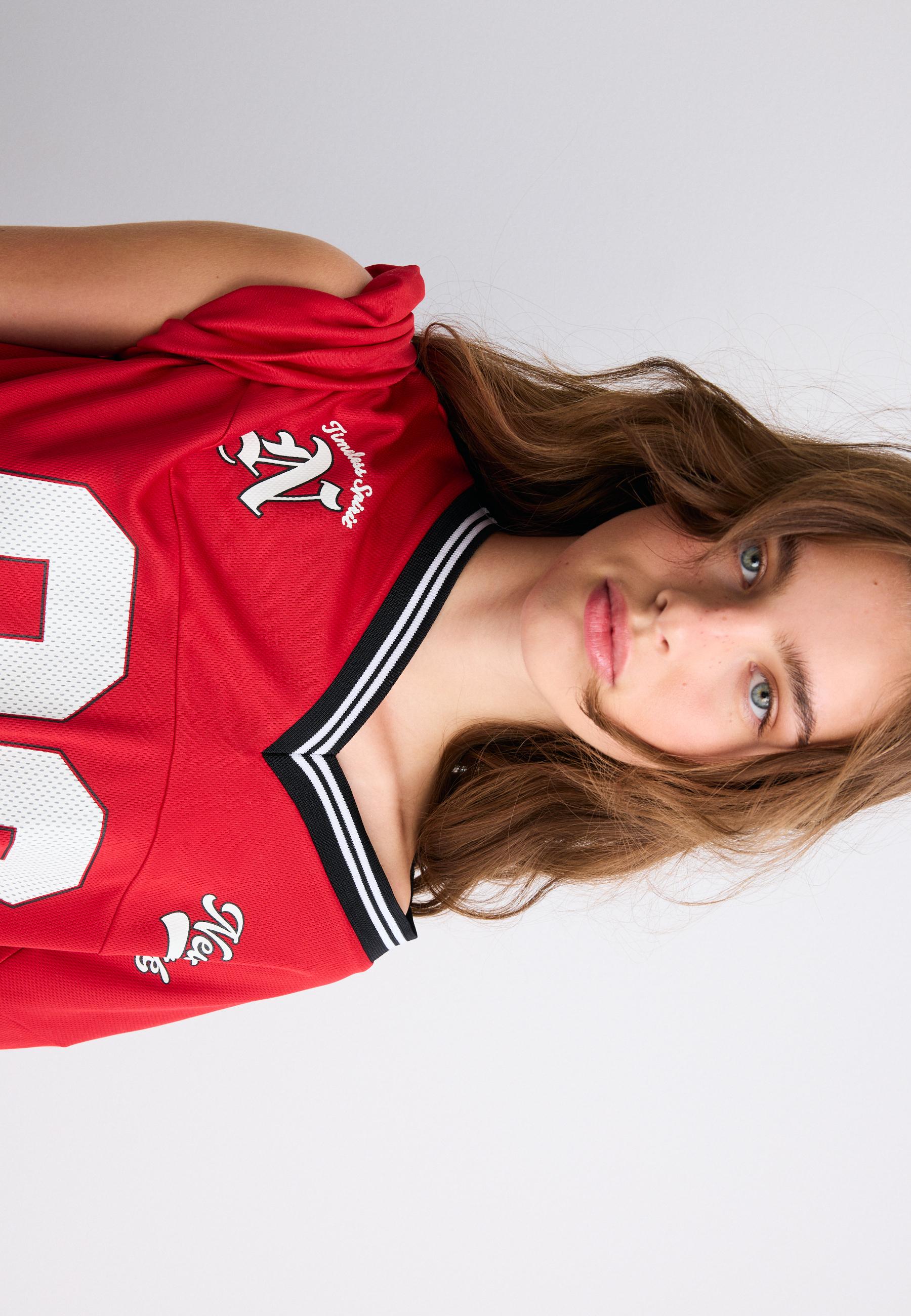 Maxi number T-shirt — Red