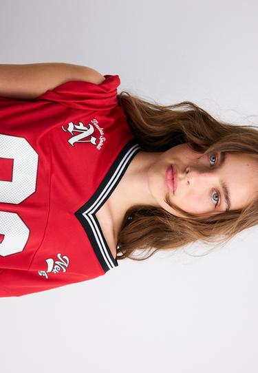 Oversize numbers T-shirt — Red 6