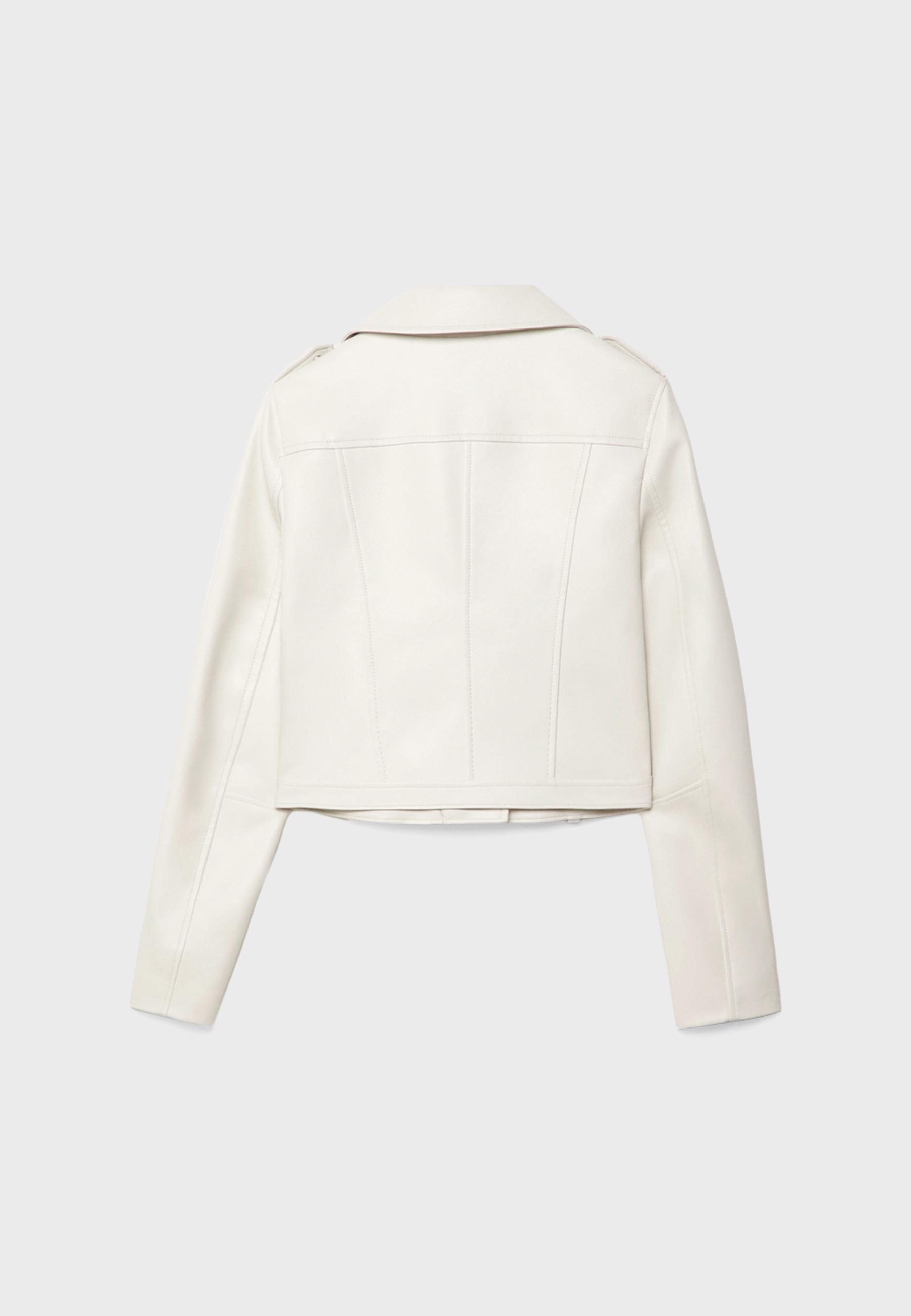 Faux leather biker jacket with belt — Ice
