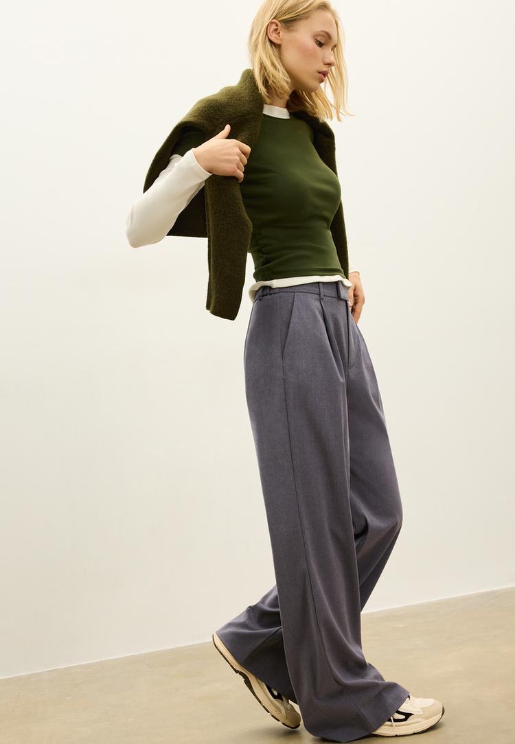 pantalon vestir wide leg