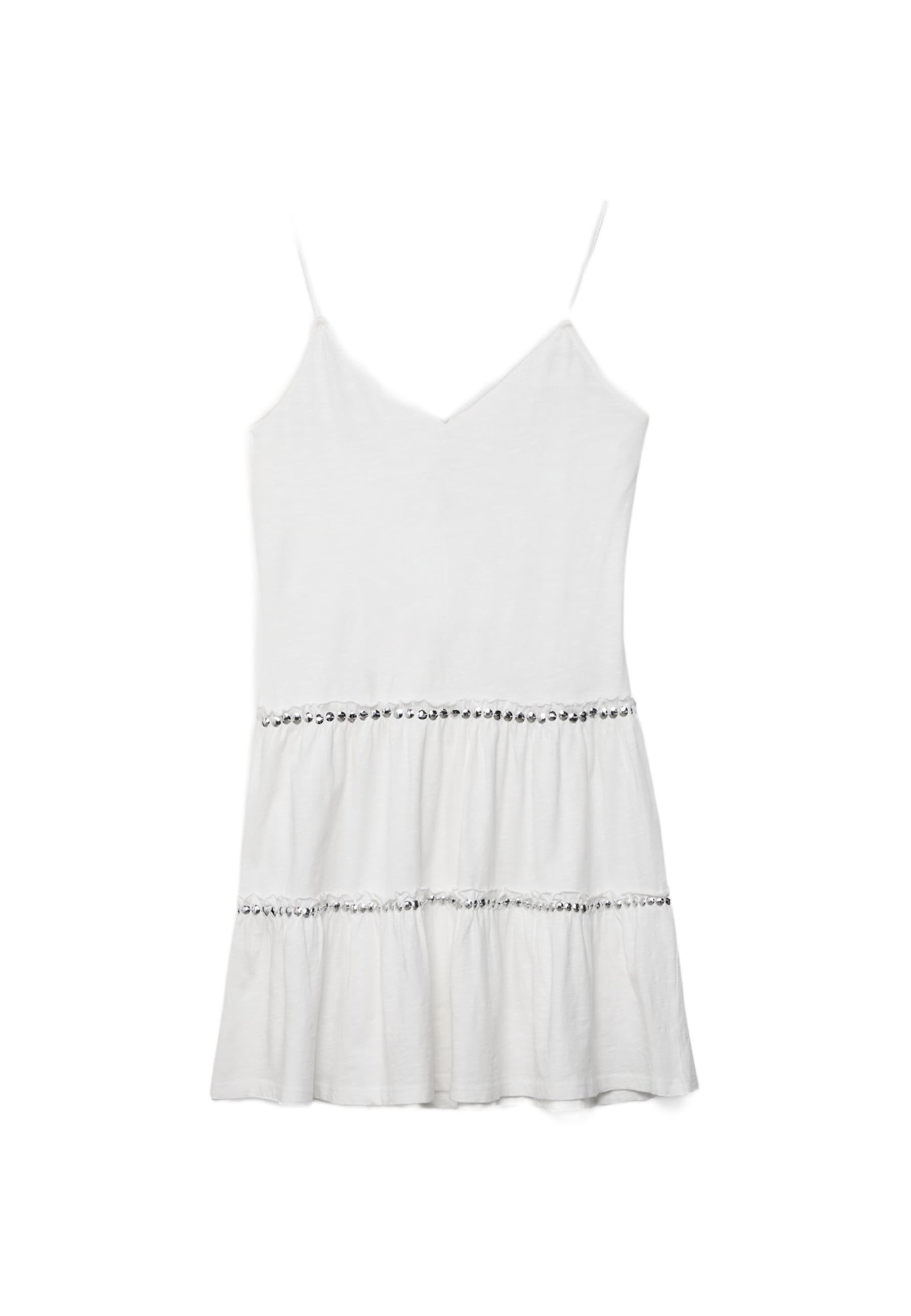 Ruffled dress with studs