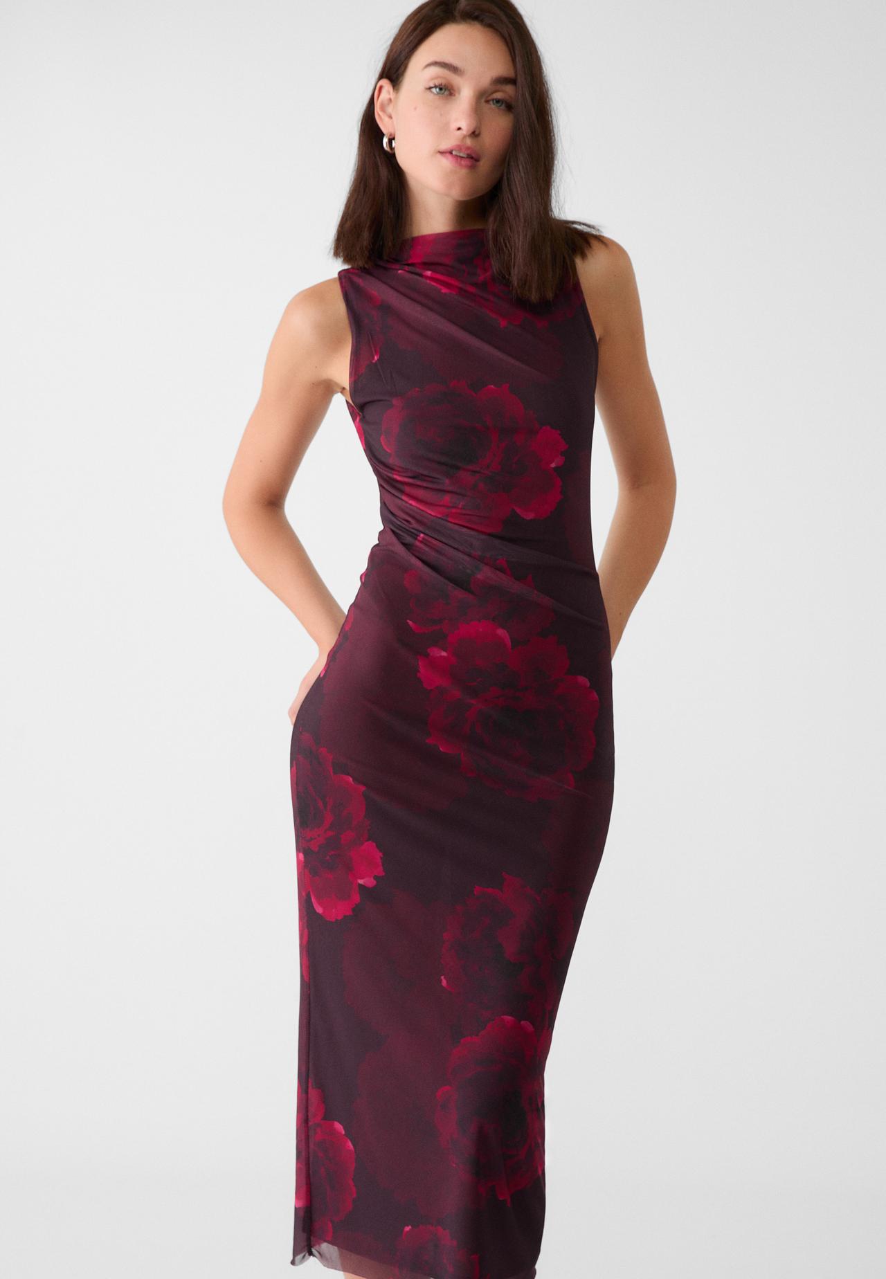Robe midi imprimée