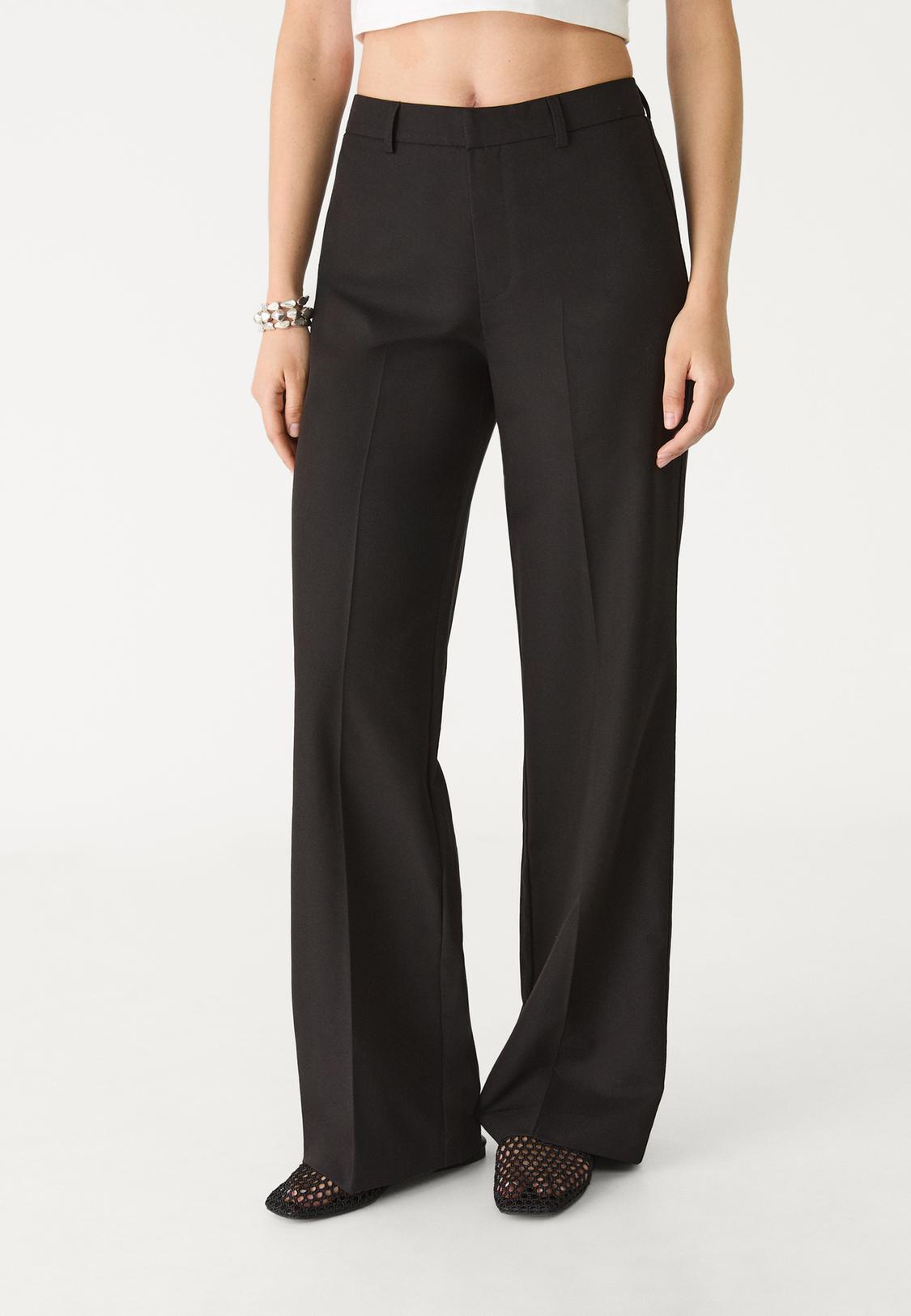 Pantalon Recto Pantalón Negro De Vestir Para Mujer Vestir Negro