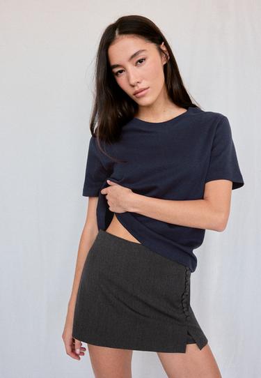 B01 Heavy weight regular fit basic T-shirt — Dark blue 1