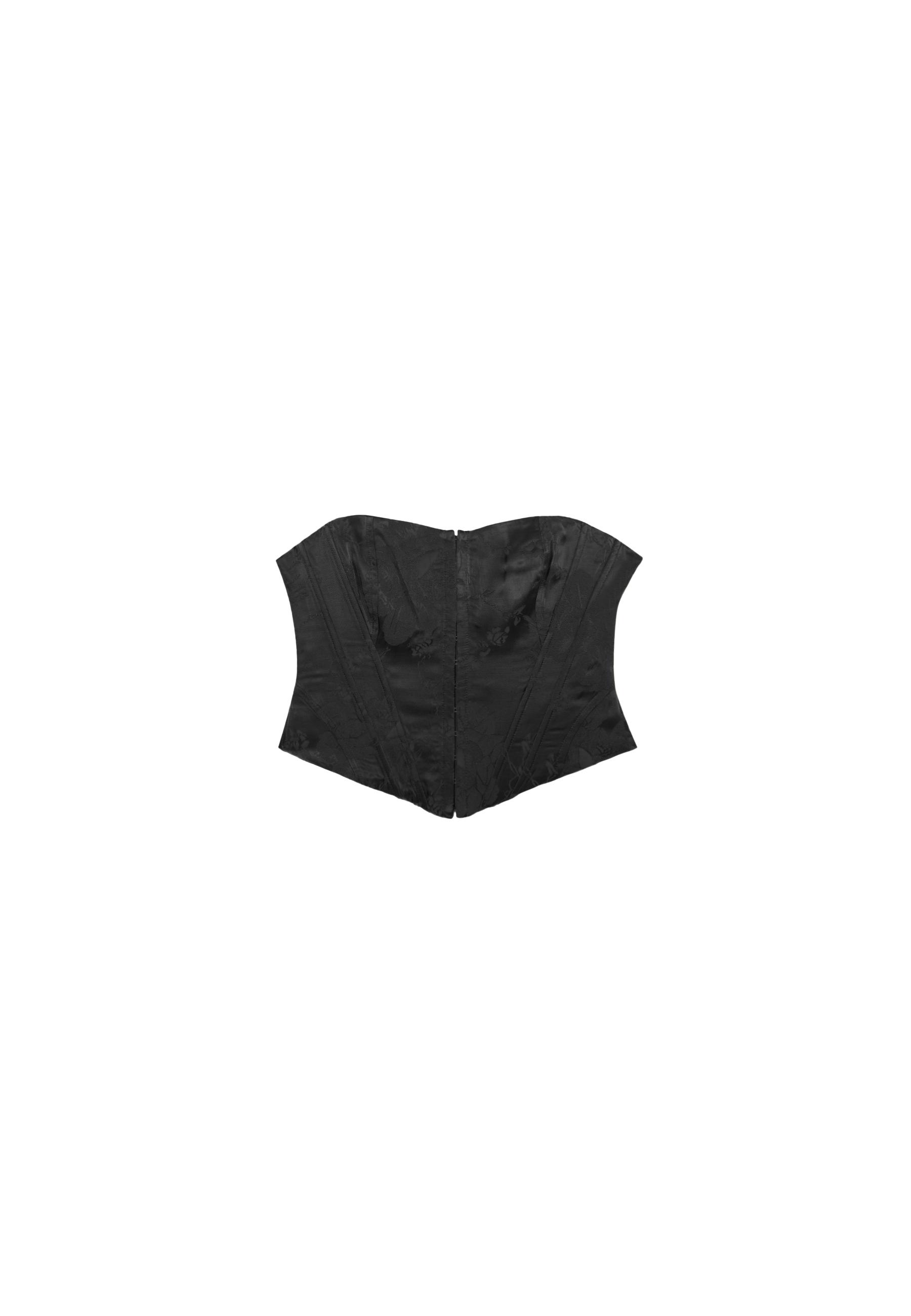 Lace-up corset — Black