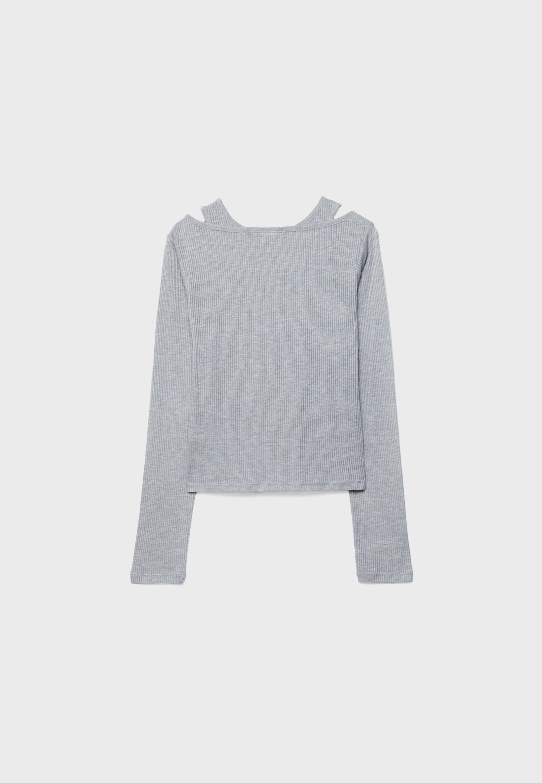 Double-layer T-shirt — Grey melange