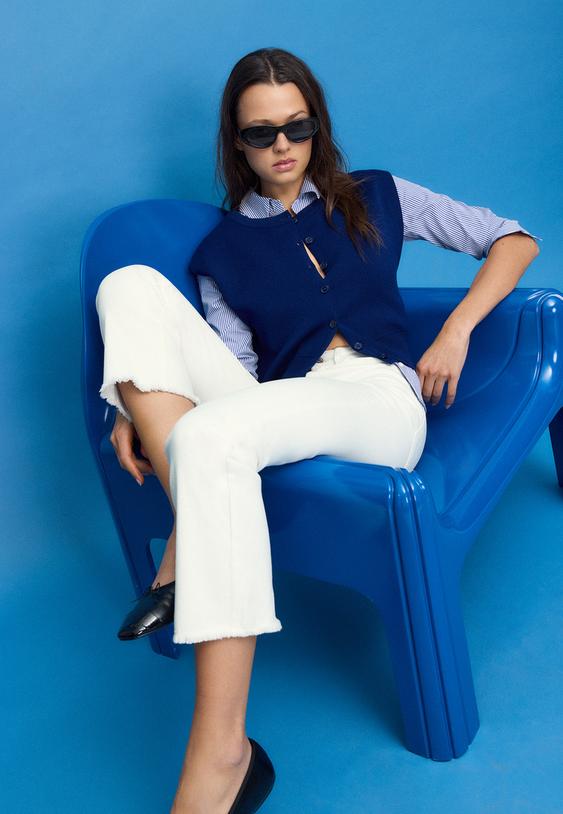 d78 jeans cropped flare