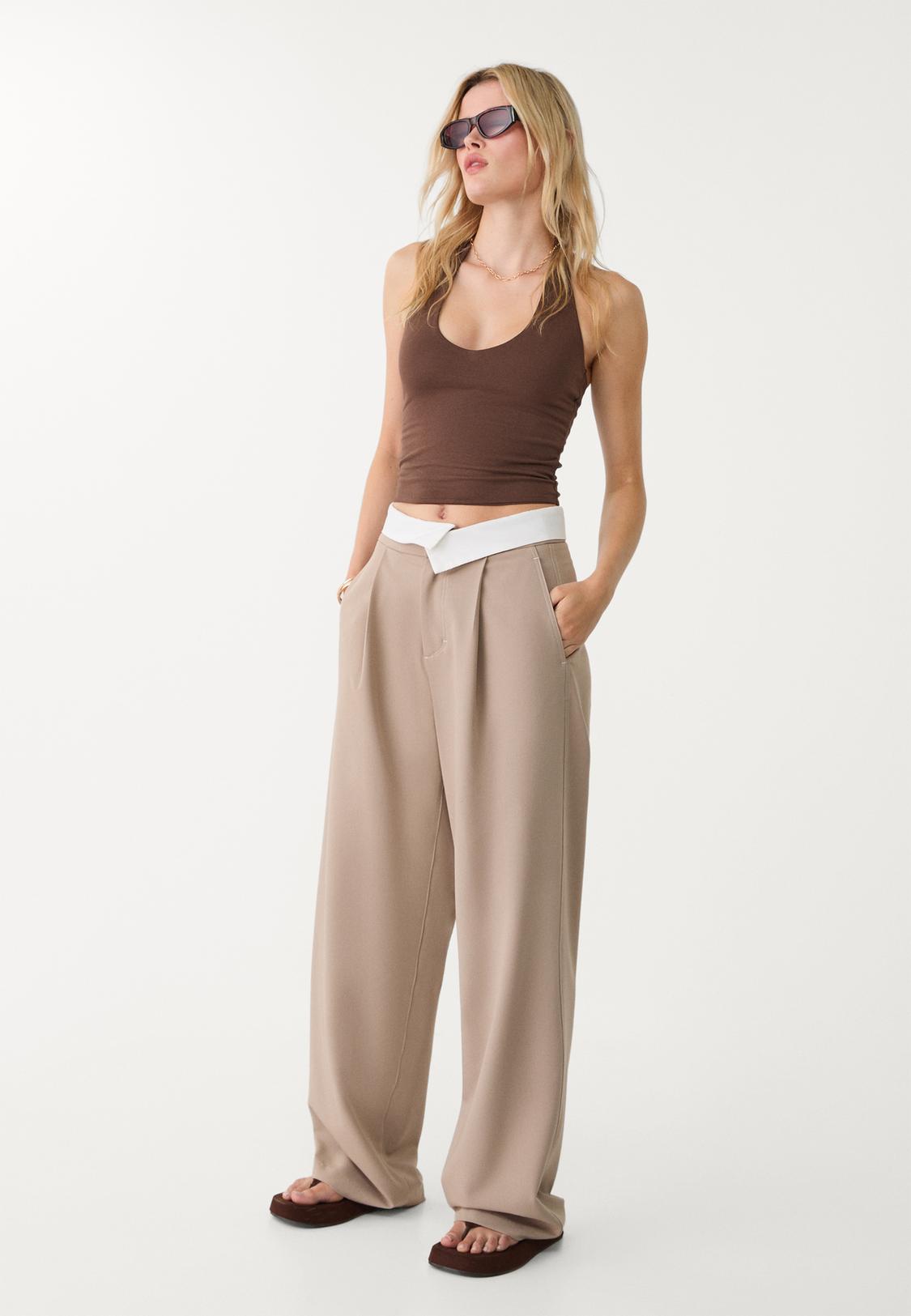 Wide Leg PantalÃ³n Jogger Mujer Stradivarius Pantalones Jogger