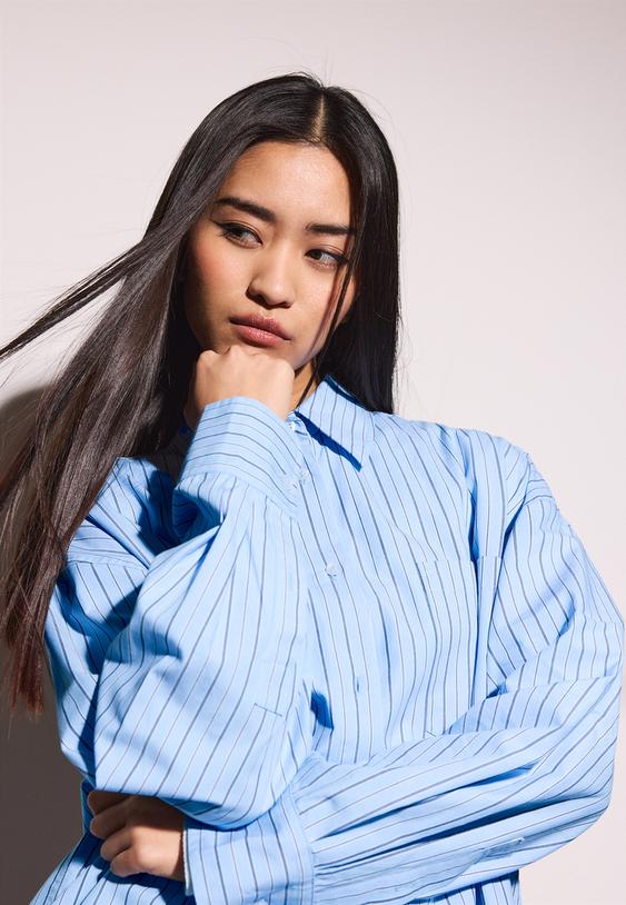 chemise oversize a rayures