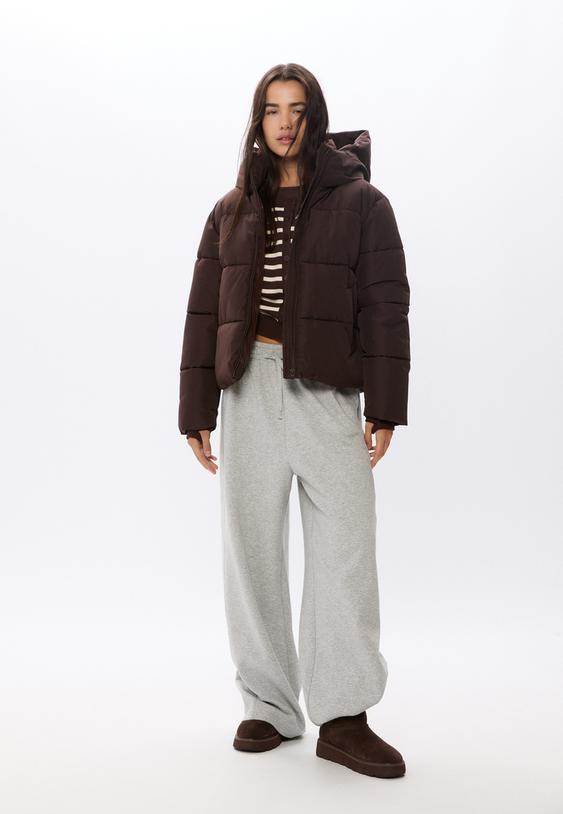 cazadora acolchada basica capucha