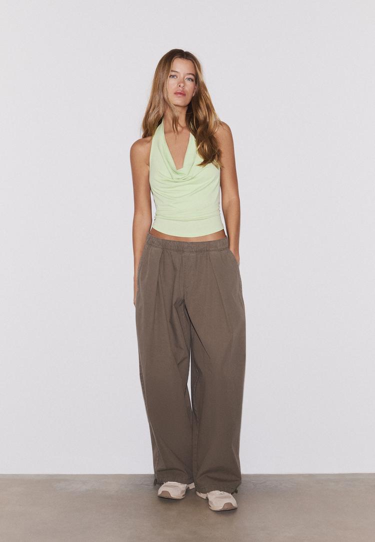 top encolure americaine drape