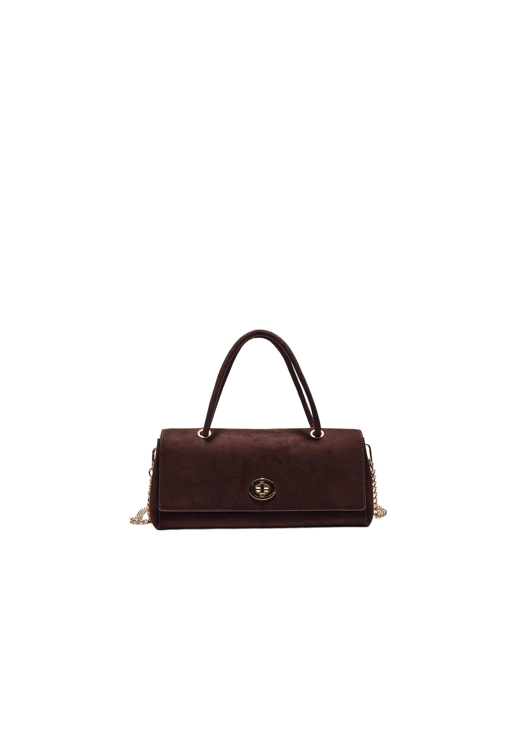 City crossbody bag with double handle — Brown
