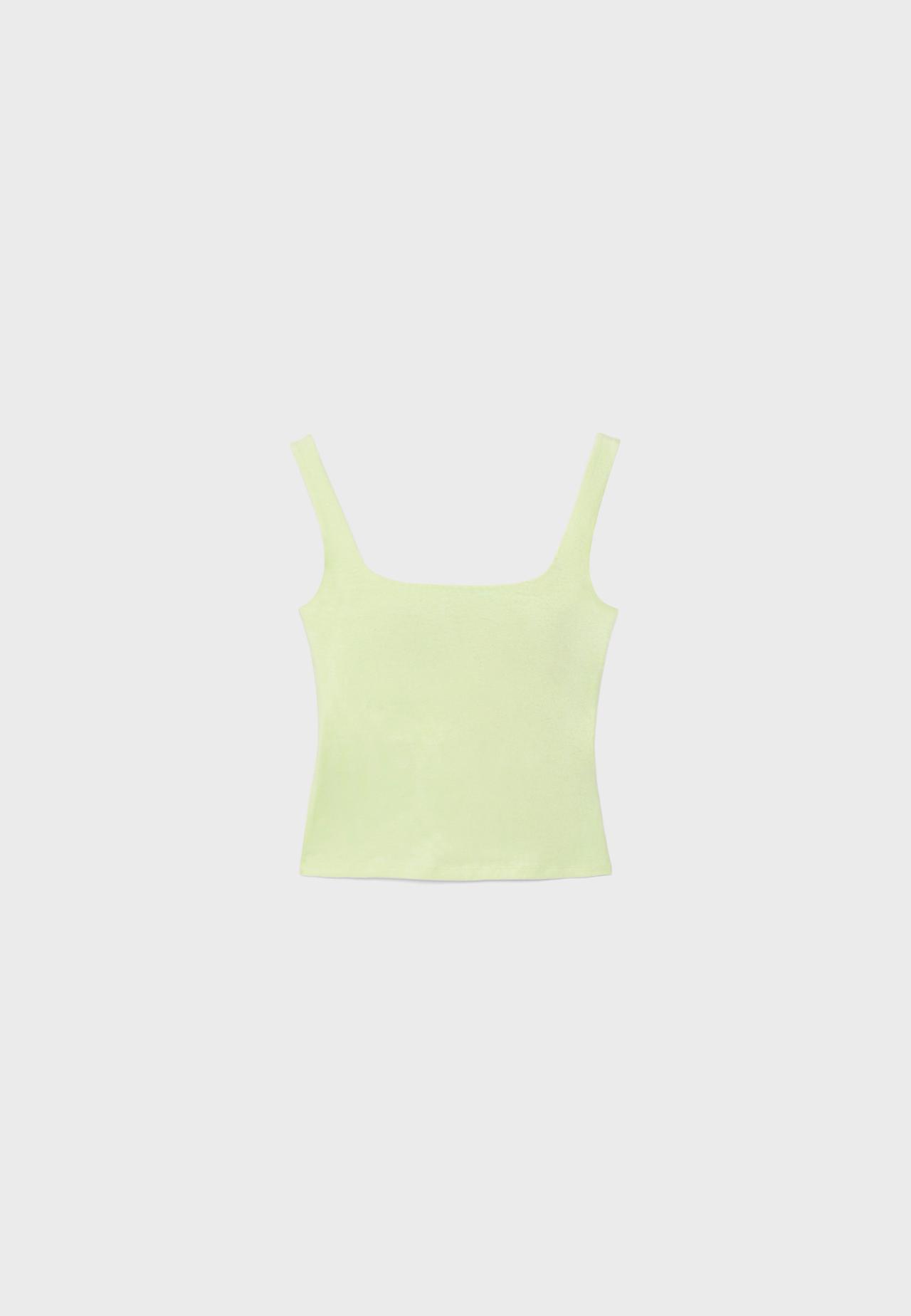Wide strap vest top — Green