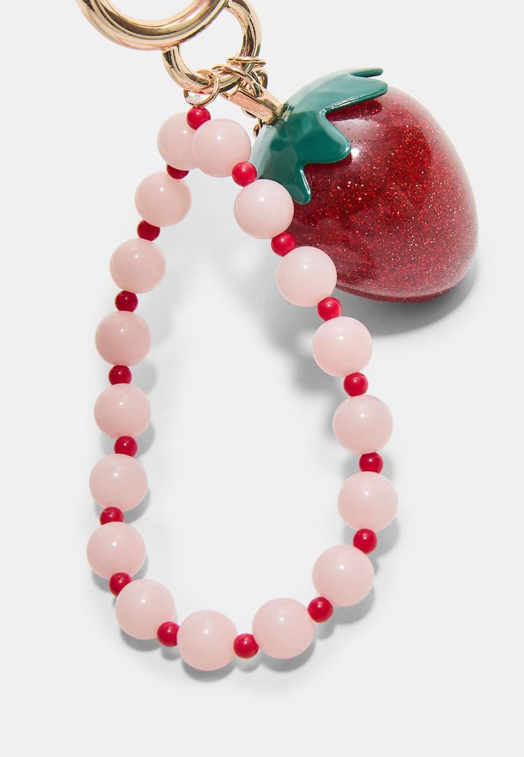 Stradivarius Μπρελόκ Γούρι Φράουλα Κόκκινο Os φωτογραφία