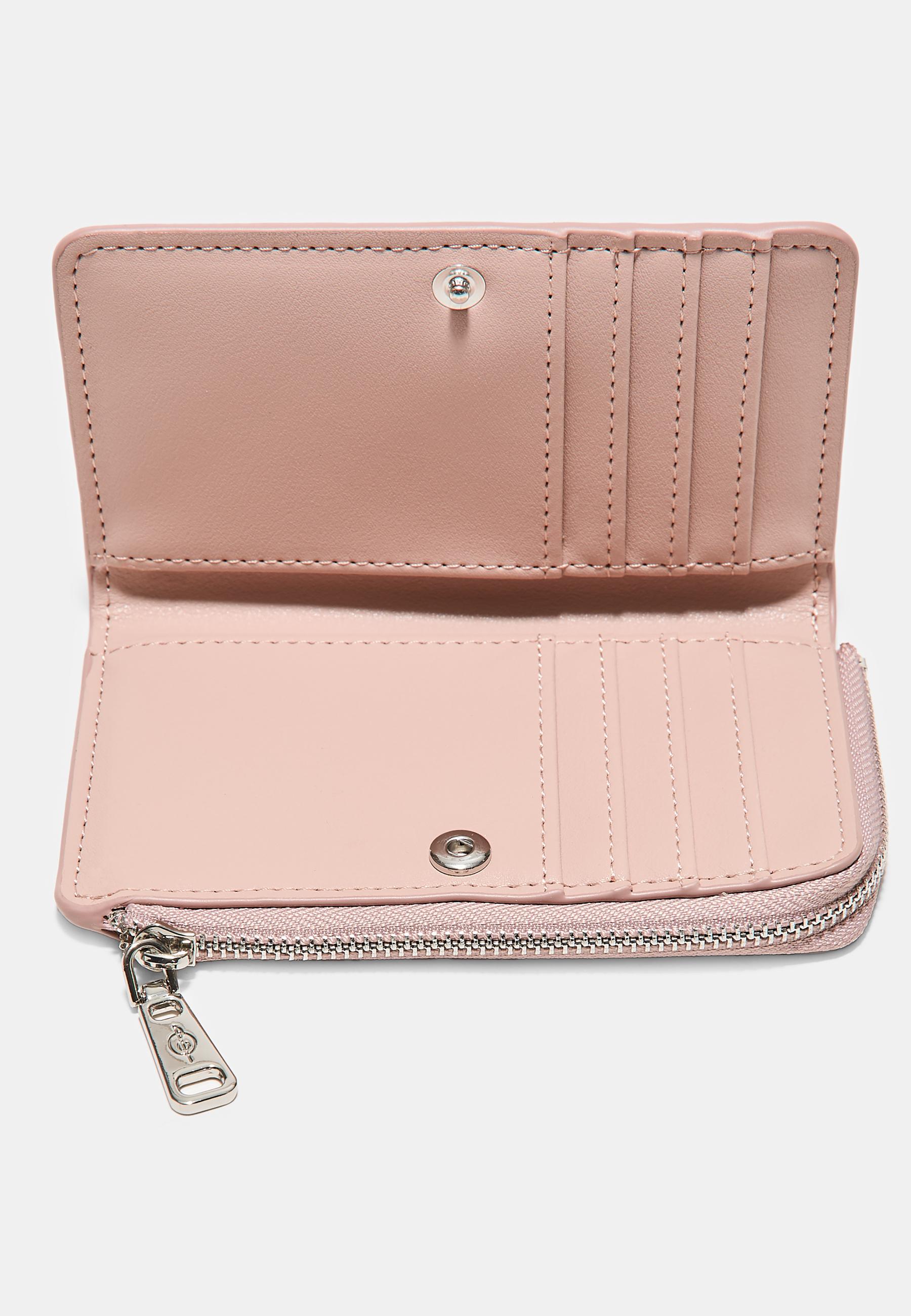 SHIMMERY CARD HOLDER — Pastel pink