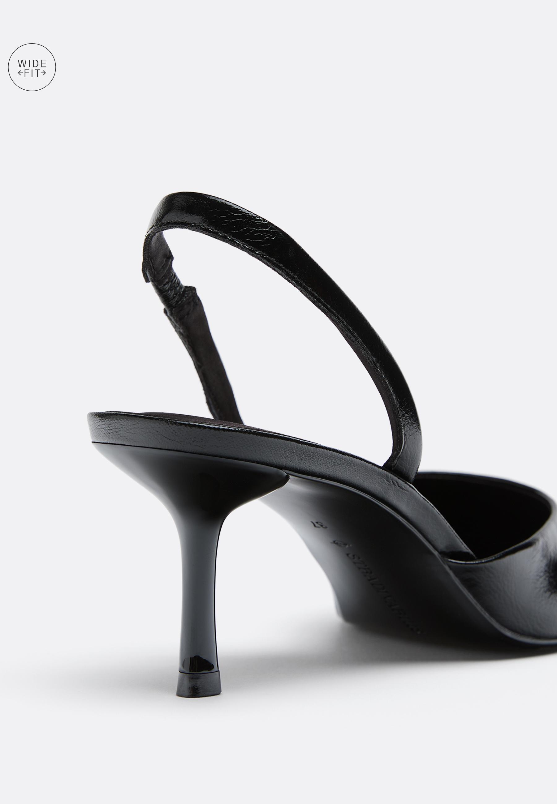WIDE-LEG. Basic heeled shoes — BLACK 