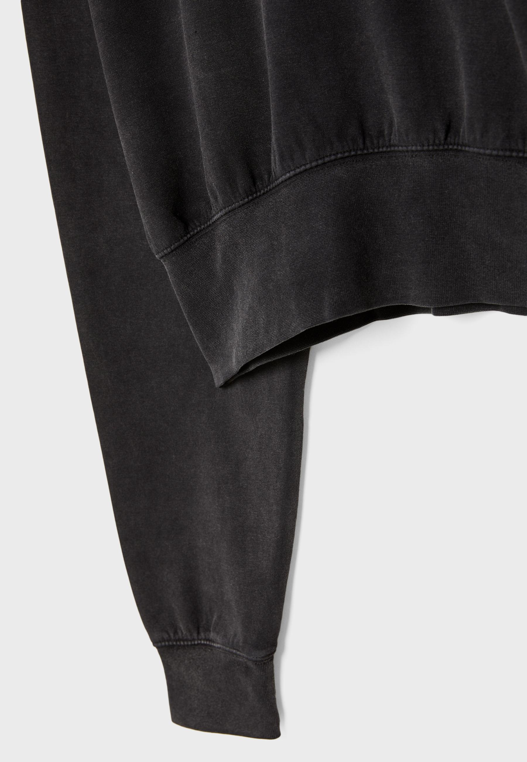 Soft-touch interlock sweatshirt — Dark grey