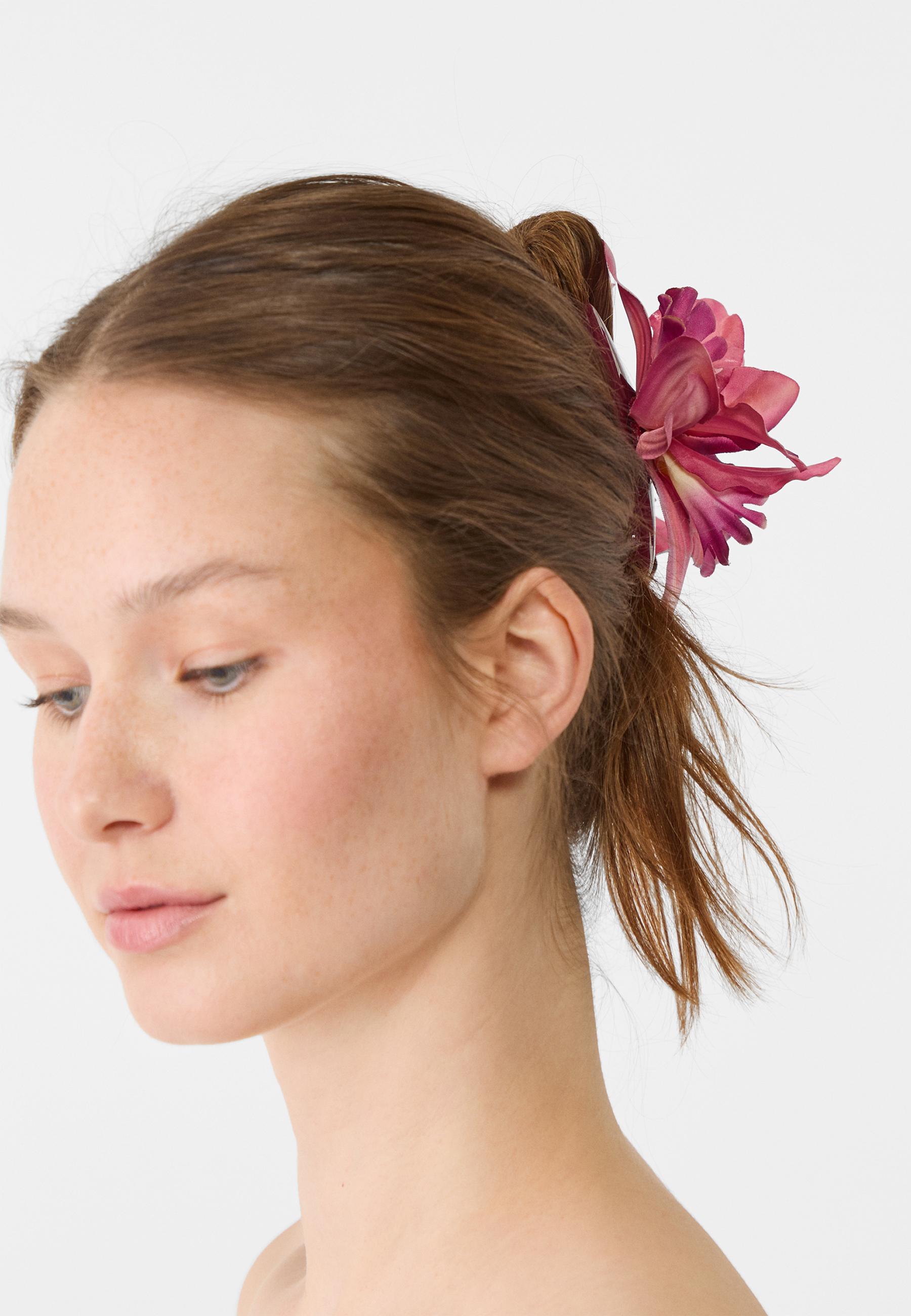 Haarspange Mit Rosa Orchidee – Süßes, Elegantes Haaraccessoire Für Damen & Mädchen, Für Alle Haartypen