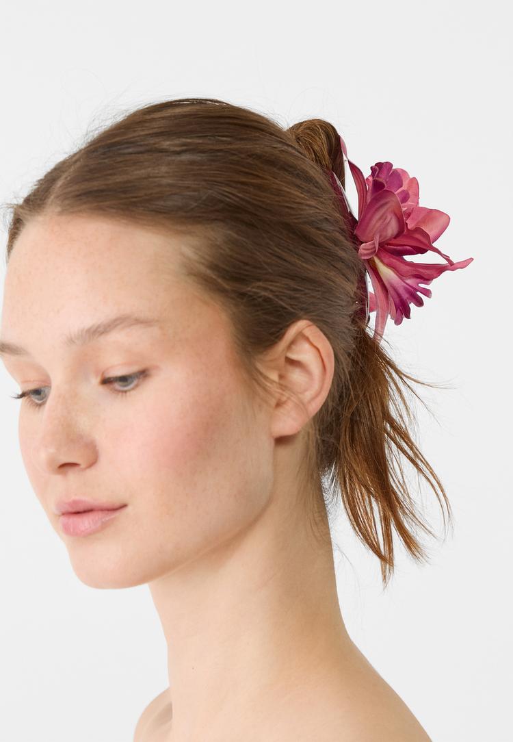 pinza pelo flor orquidea