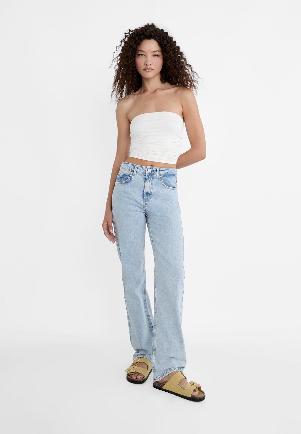 D98 straight-leg vintage effect jeans