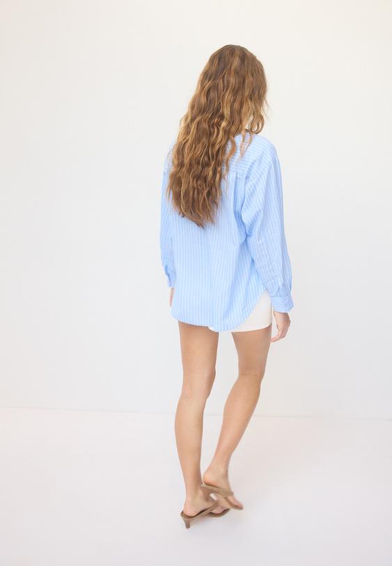 camisa efecto lino