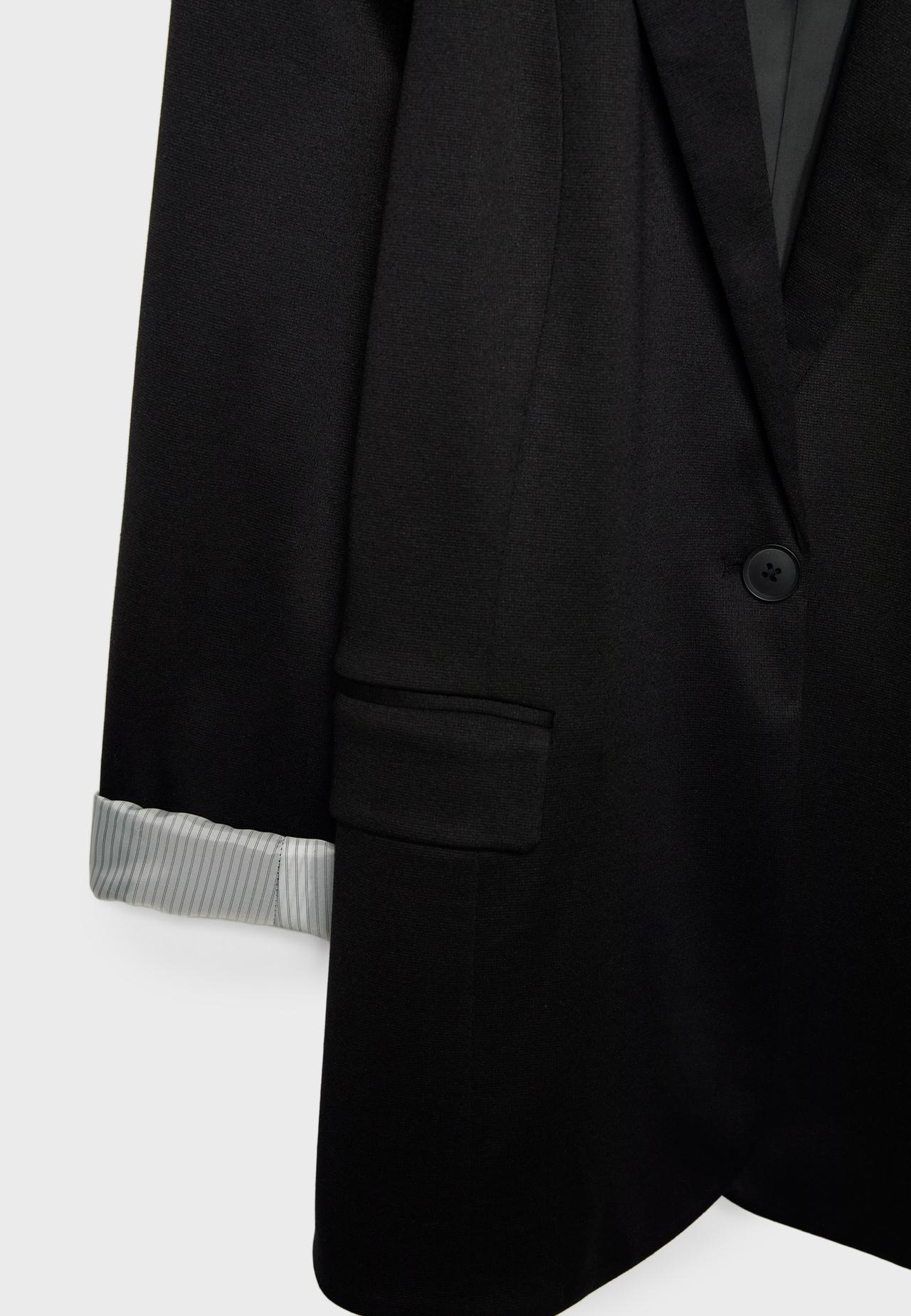 Basic knit blazer — Black