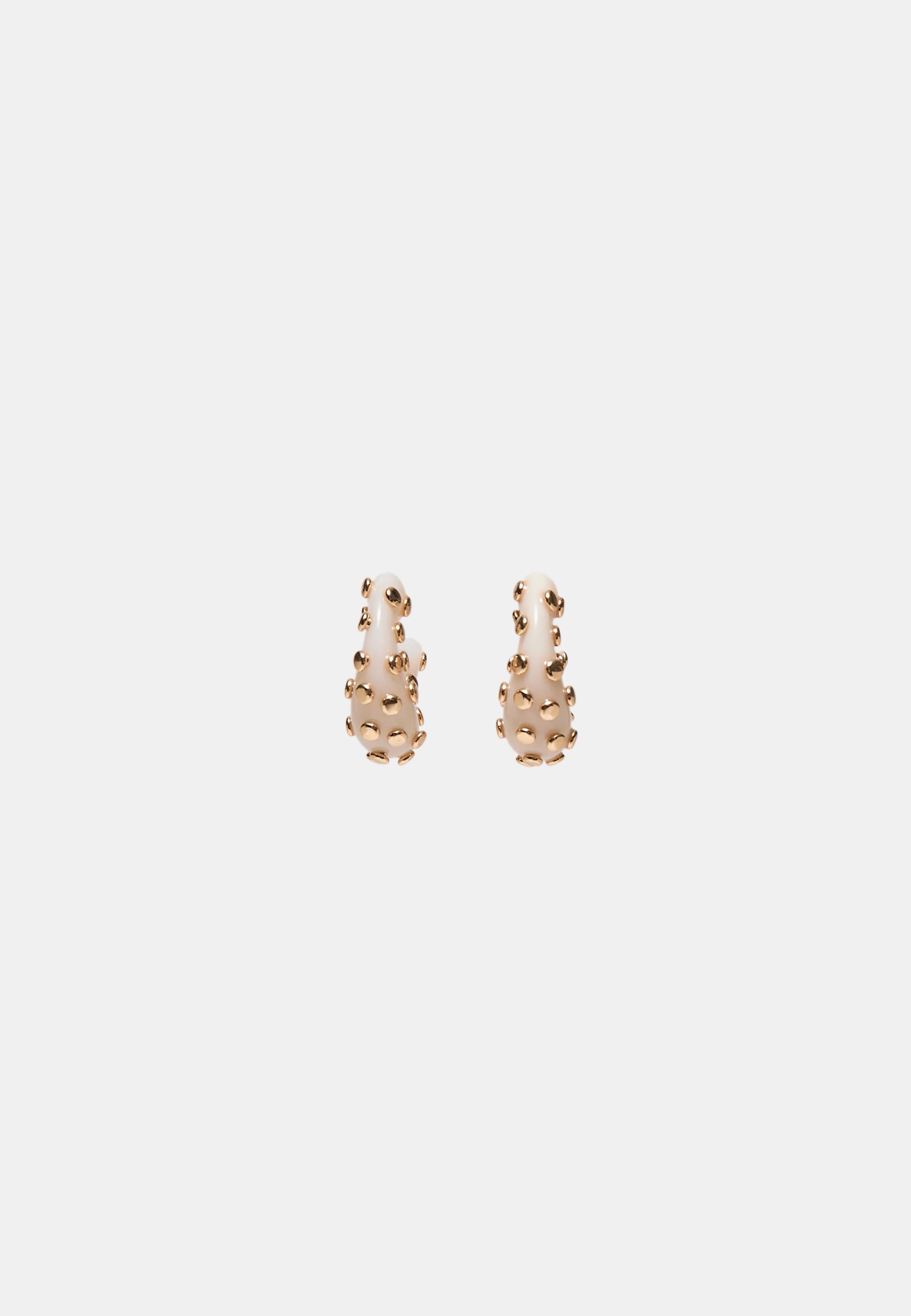 Stud hoop earrings — Gold