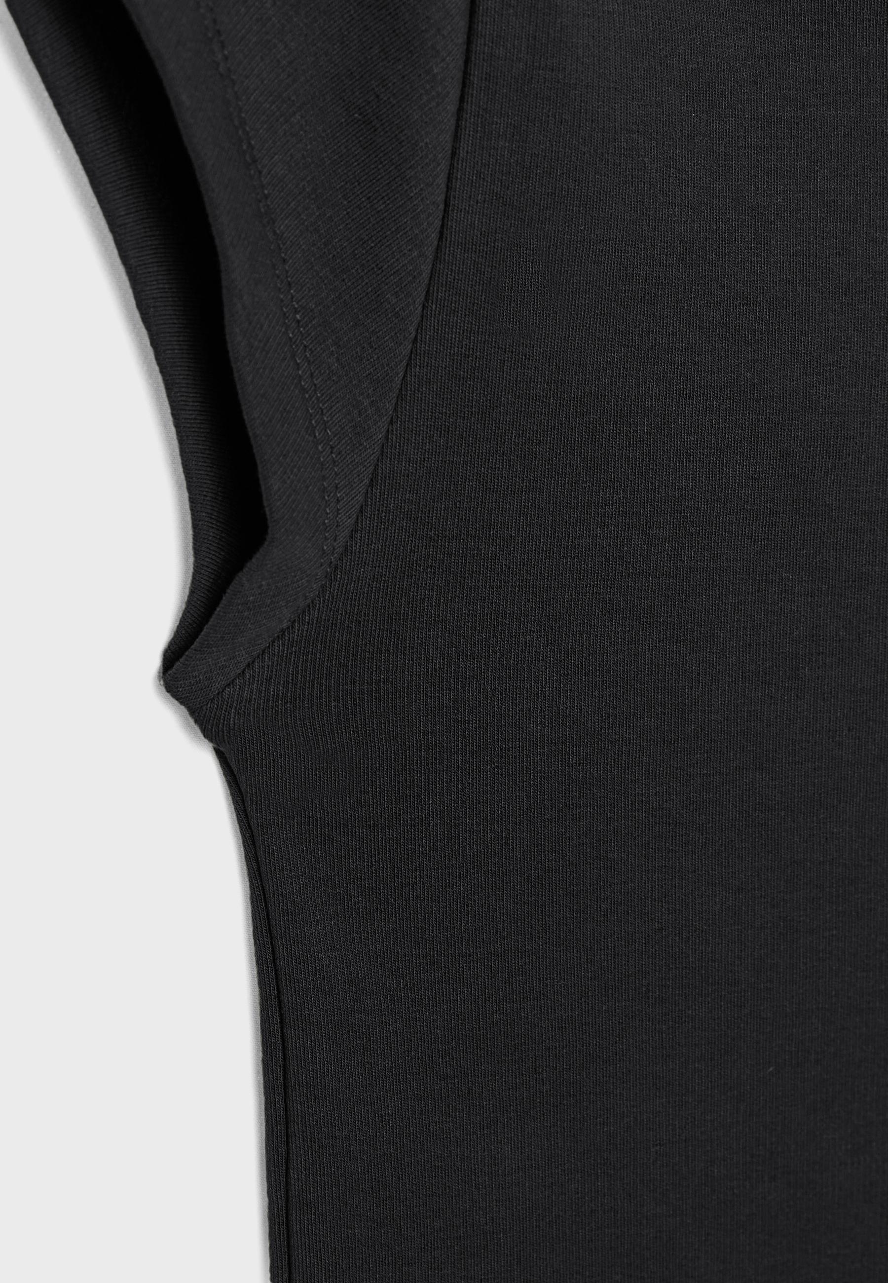 Basic boat neck T-shirt — Black