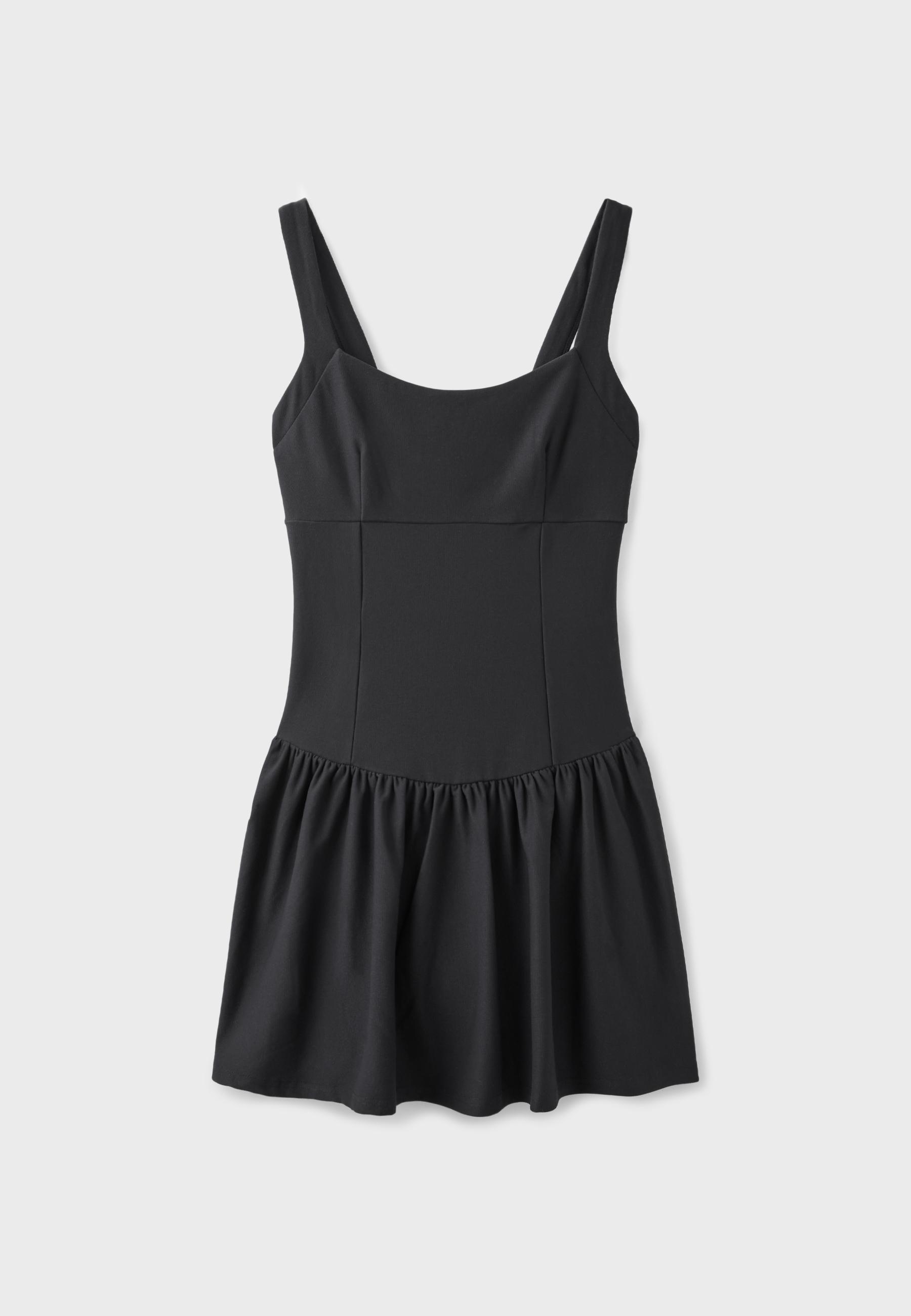 Short dress-style jumpsuit — Black