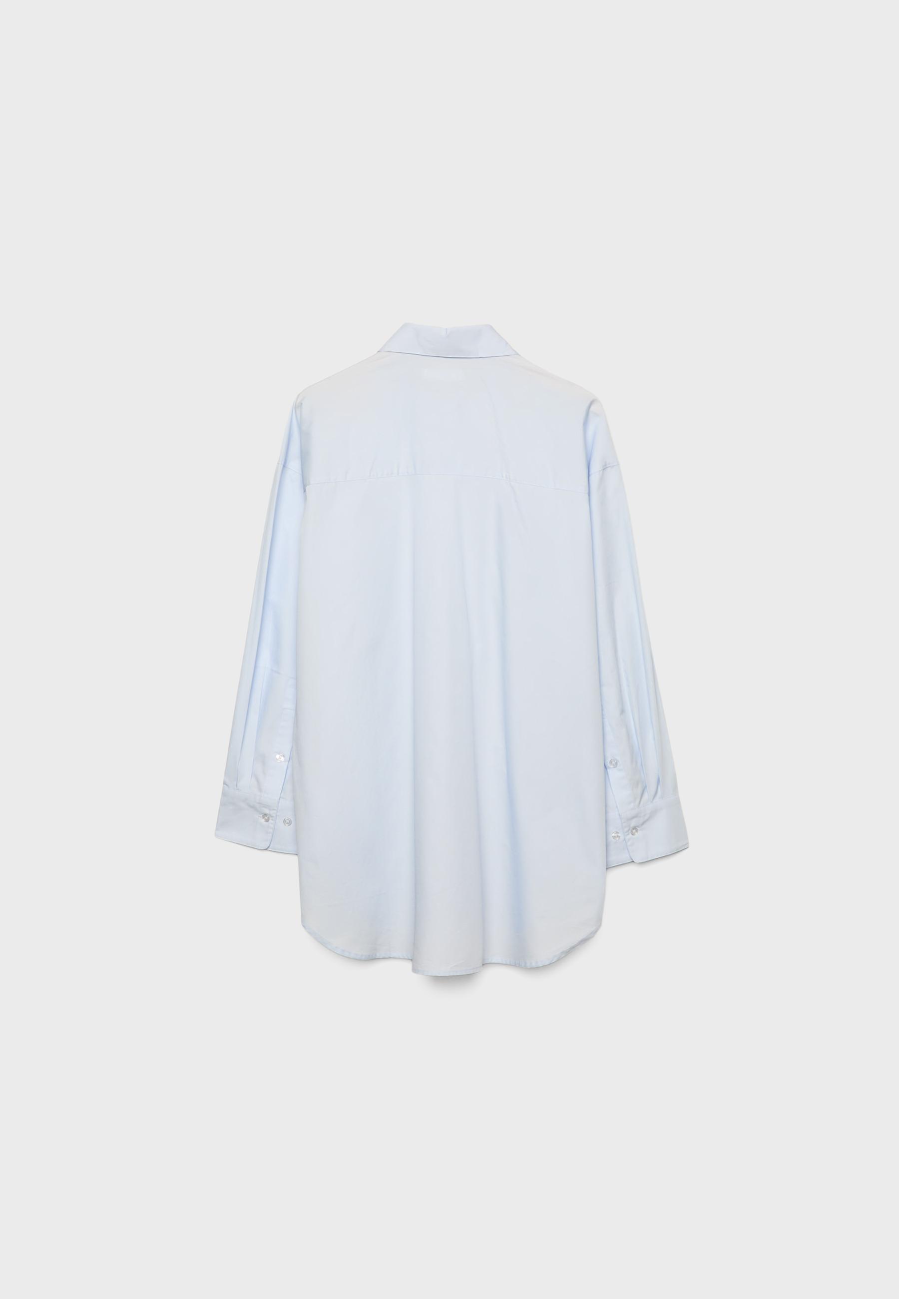 Oversize stud shirt — Sky blue